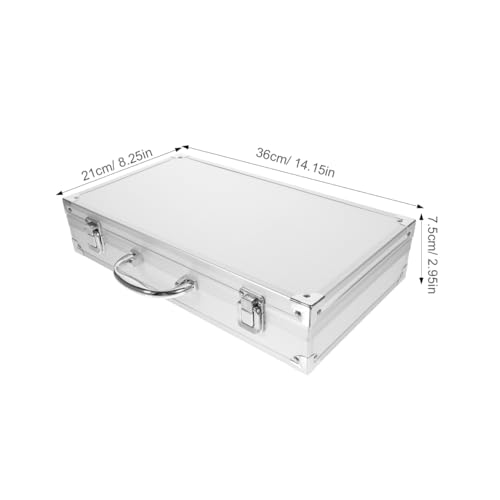 Aluminum Alloy Toolbox with Large Capacity Portable Medicine Storage Box Multi-Purpose Tool Case for Home Garage School and Hospital Use