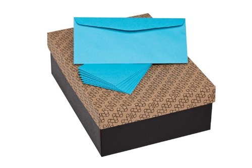 Limited Papers (TM) Envelopes, #10 Commercial Flap, Vellum Finish, 24lb / 60 Text (89 GSM), 4-1/8" x 9-1/2" (Blue, 500)