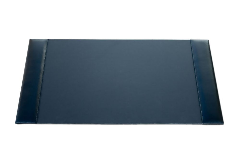 Dacasso Bonded Pad with Side Rails Luxury Leather Desk Blotter for Writing, 30 x 18, Black