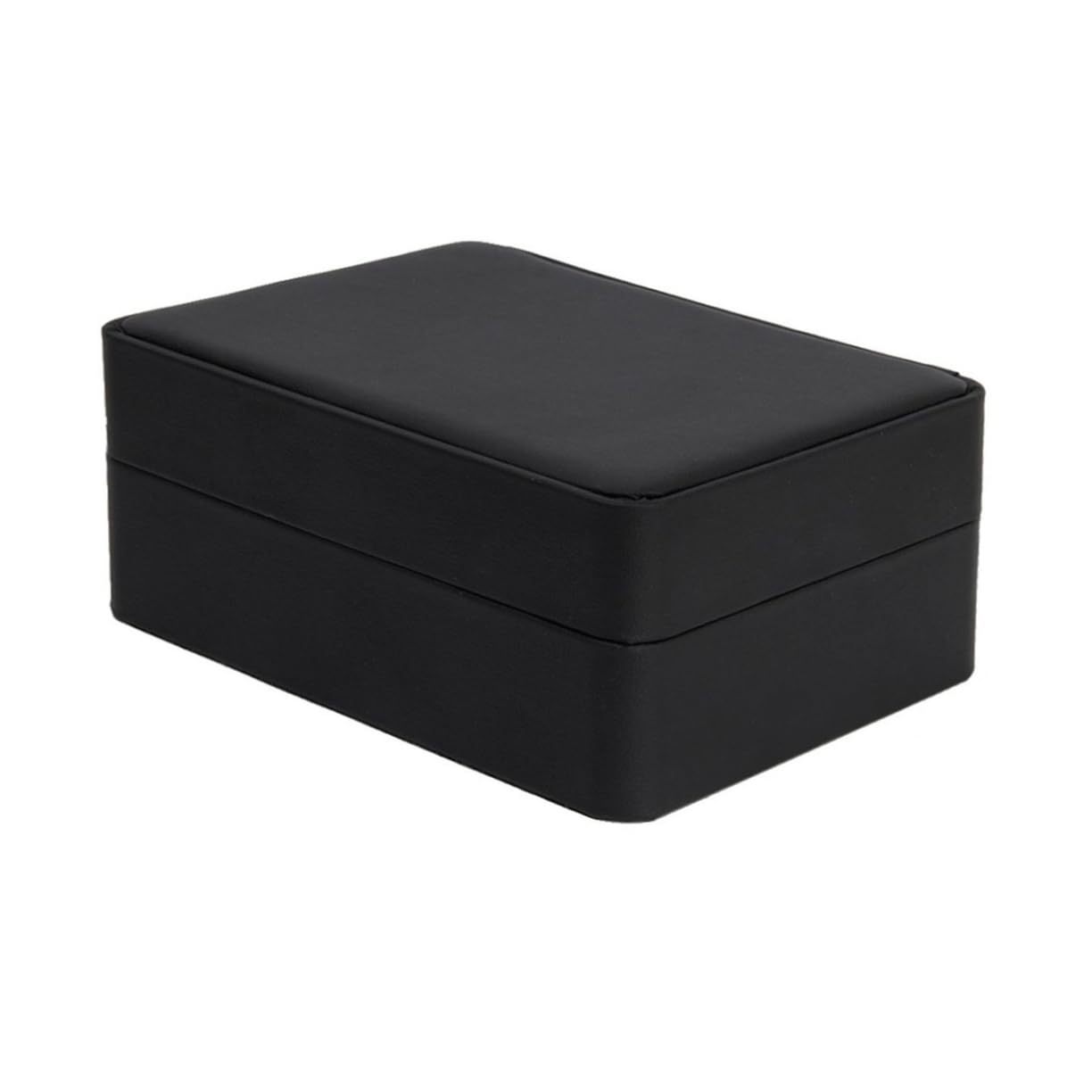 SHERCHPRY 6-Compartment Cufflink and Tie Clip Storage Box Black Compact Pu Organizer Case for Men Jewelry Display and Travel