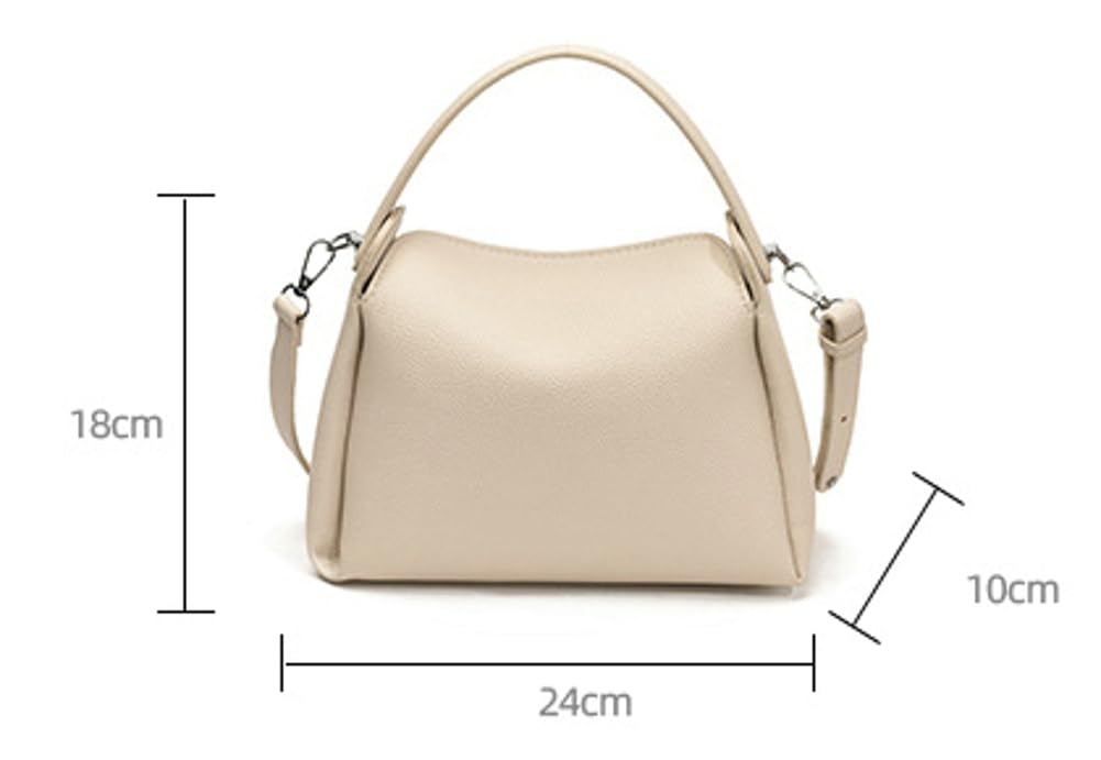 Women's Soft PU Leather Crossbody Bag Slouchy Top Handle Shoulder Bag with Detachable Strap Casual Hobo Purse