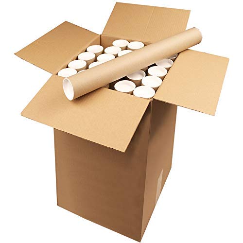 ProLine 5 x 36", .125" thick Kraft Heavy-Duty Mailing Shipping tubes with End Caps (1)