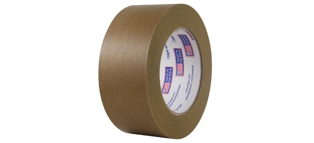 IPG 9341 Kraft Paper Flatback Premium Packing Tape, 1.88" x 60 yd, Brown, (Single Roll) (packaging may vary)