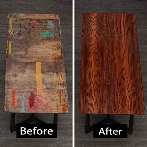 Livelynine Cherry Wood Contact Paper for Cabinets Desk Table Top Peel and Stick Cabinet Covering Mahogany Wood Grain Wallpaper Adhesive Liner Laminate Sheet Veneer Furniture Vinyl Wrap 15.8X78.8