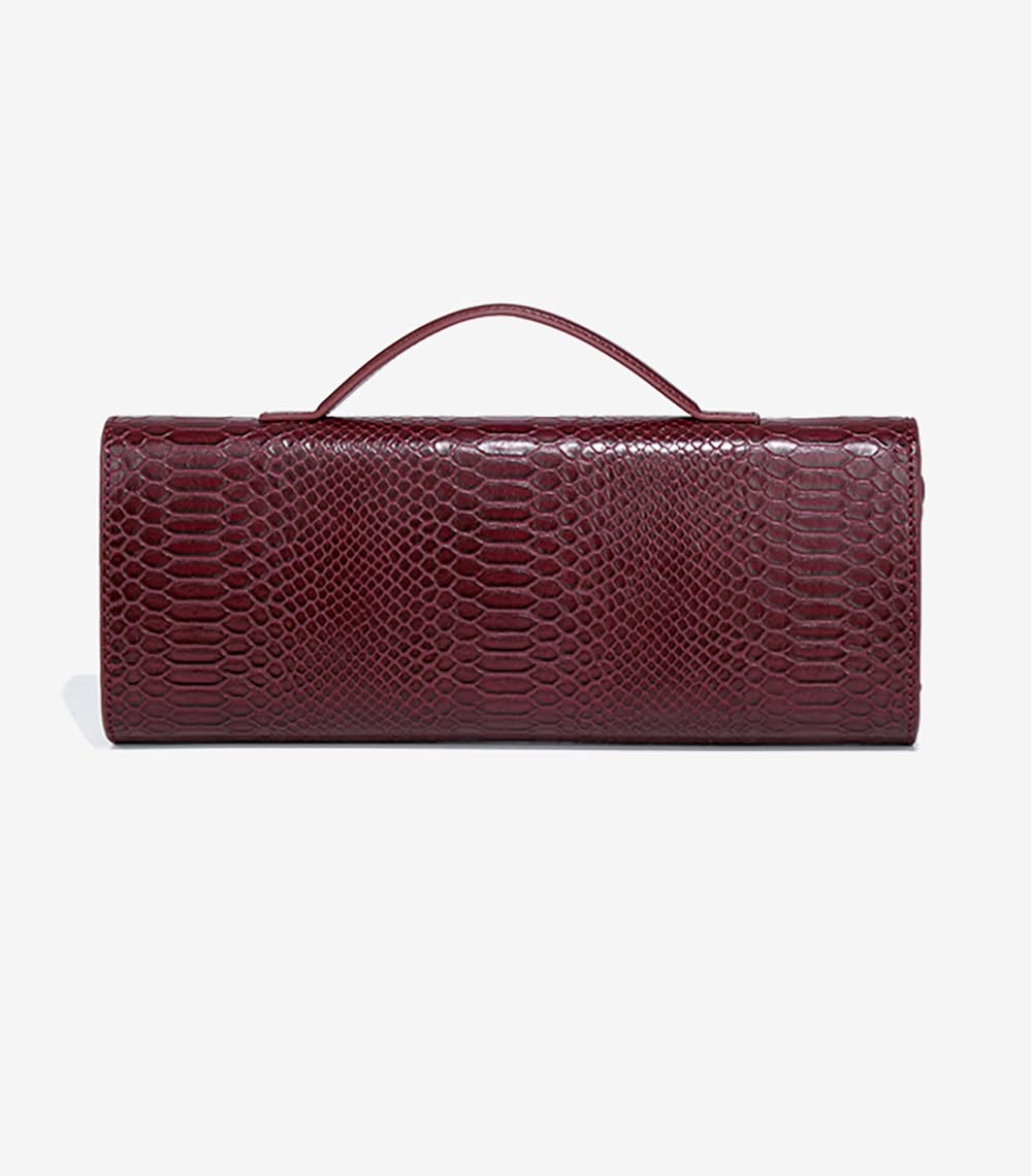 Beaguful Womens Fashion Leather Clutch Bag Crocodile Print Evening Handbag Crossbody Tote Bag Chocolate