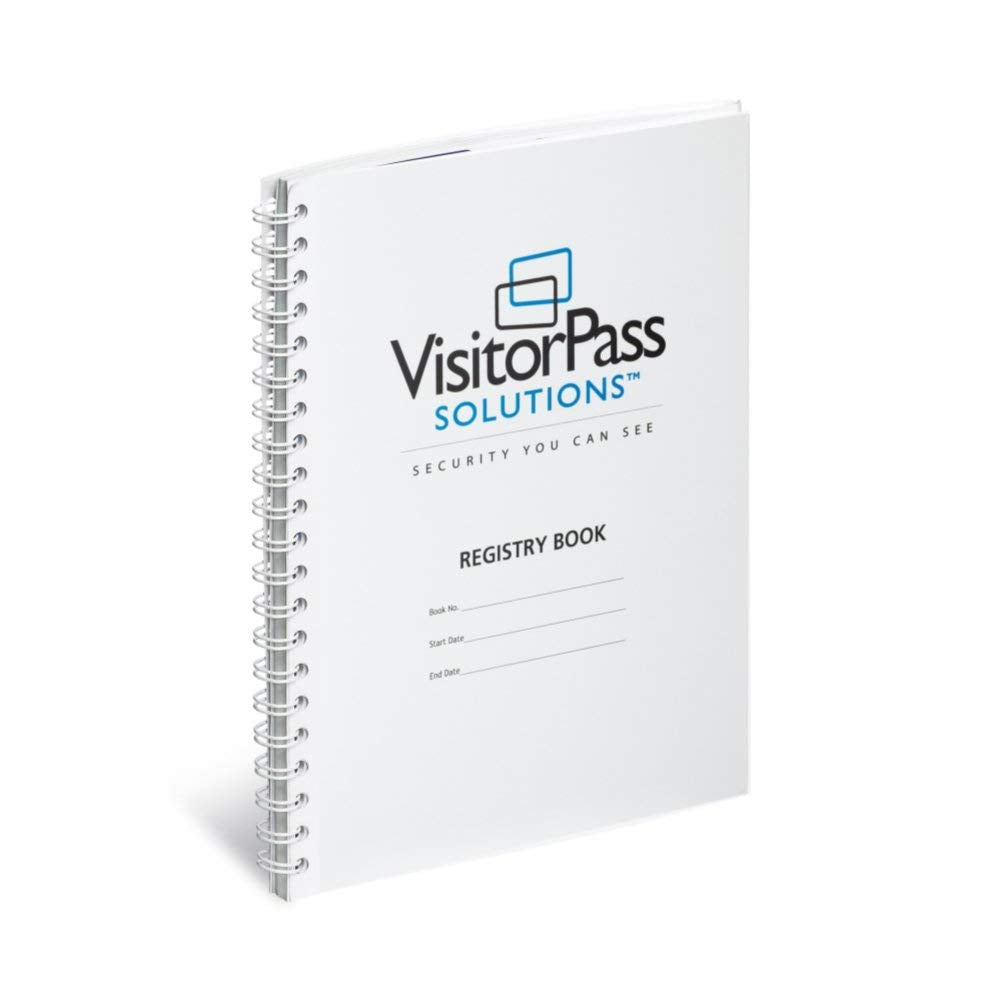 Visitor Log Book, Spiral-Bound Visitor Badges, Guest Register Book, Carbon Copy - 150 Badges