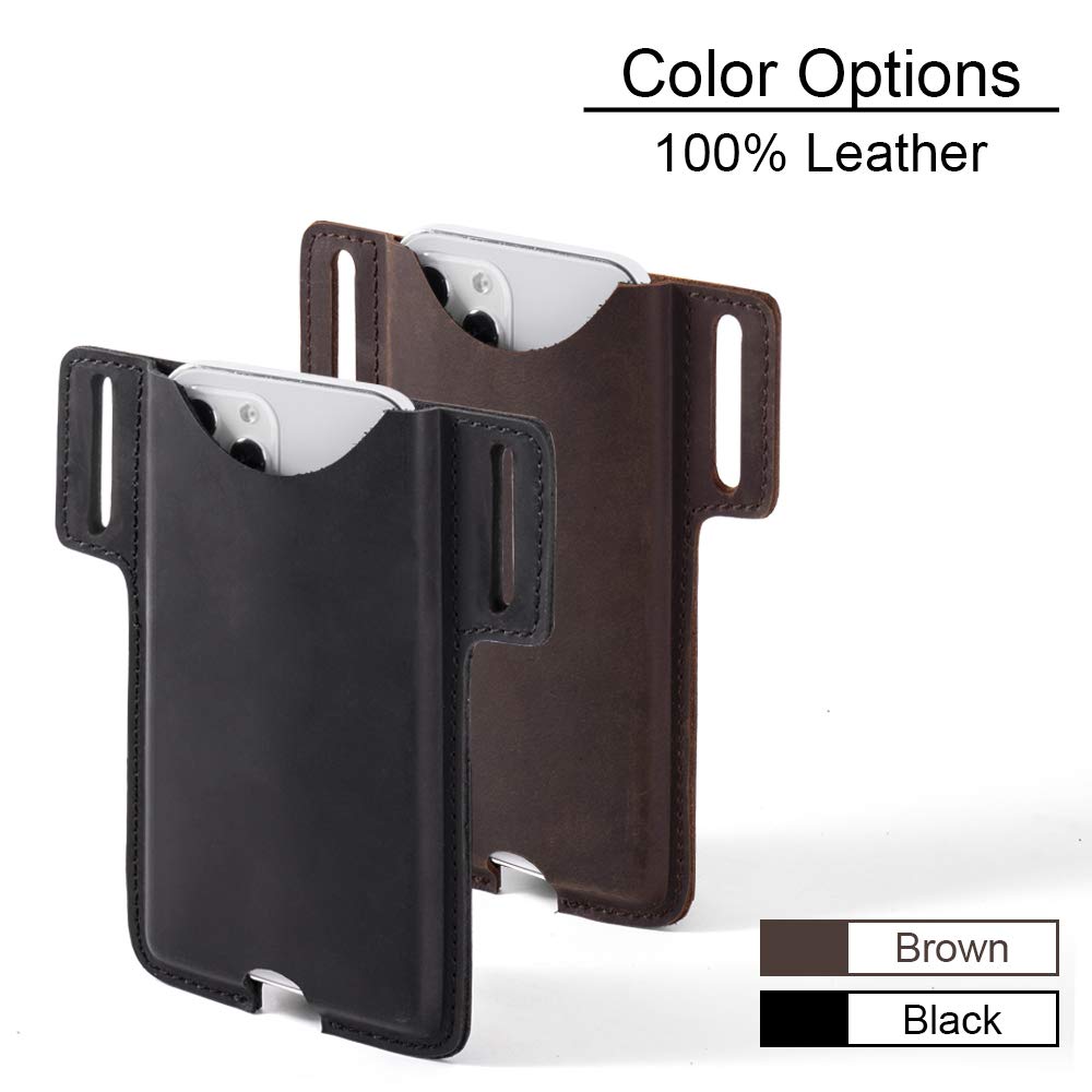 Gentlestache Leather Phone Holster, Cell Phone Case, Belt Loop Leather Pouch Sheath for Phone14 Pro Max/13 Pro Max, Galaxy S22 Ultra/S22+