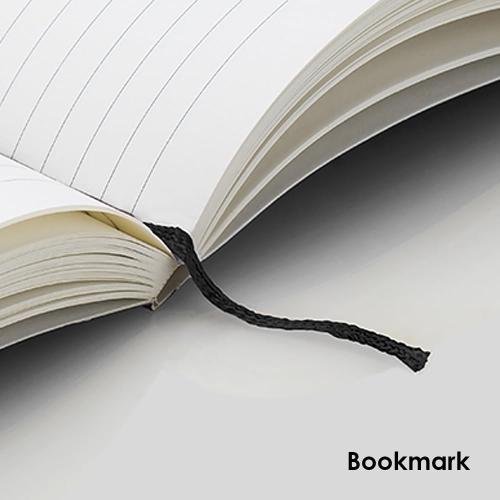 myPAPERCLIP Limited Edition A5 Ruled Notebook | 192 Pages, 100 GSM, Soft Cover, A5 (5.83 × 8.27 in) | Flat Lay | Bookmark & Elastic Closure | Raspberry