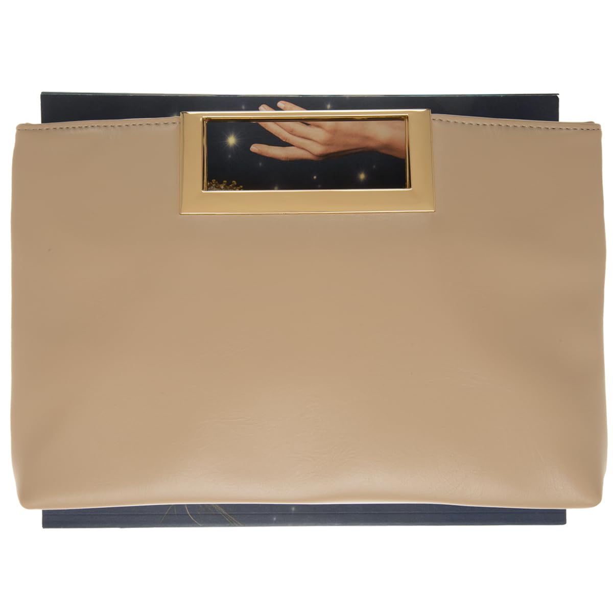 Top Handle Clutch Purses for Women Evening/Formal, Fashion PU Leather Purse for Prom, Cocktail, and Wedding,Taupe