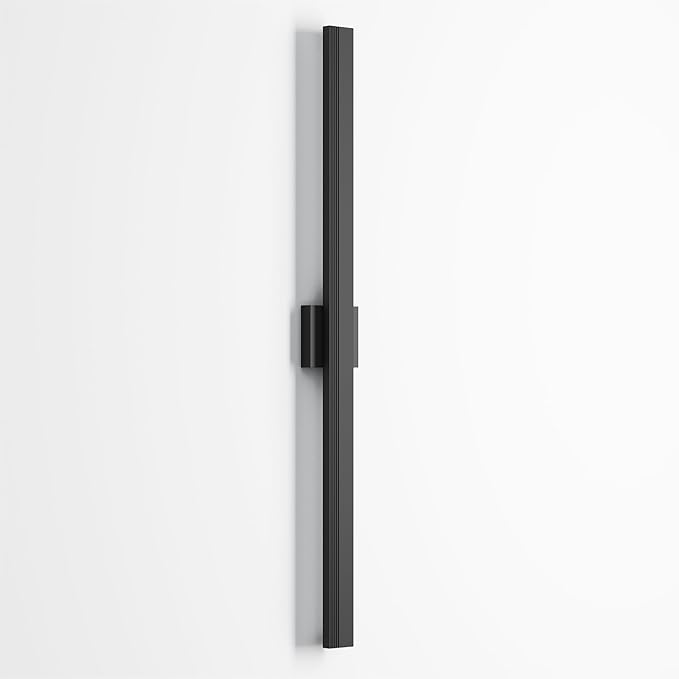 LamQee 47.2 In Aluminum Long Outdoor Wall Light, 3000K 3100LM Integrated LED Waterproof IP65, Linear Modern Exterior Lighting Fixtures Wall Mount Outside Sconce for House Porch Patio Garage Front Door