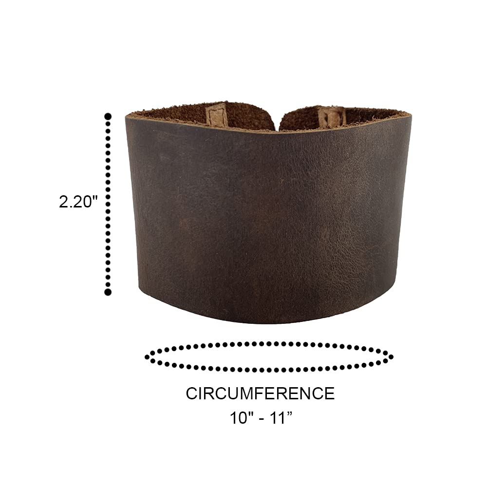 Hide & Drink Rustic Leather Reusable Coffee & Tea Grip Sleeve, Insulator, Hand Protector & Drink Grip for Paper Cups Handmade (Bourbon Brown)