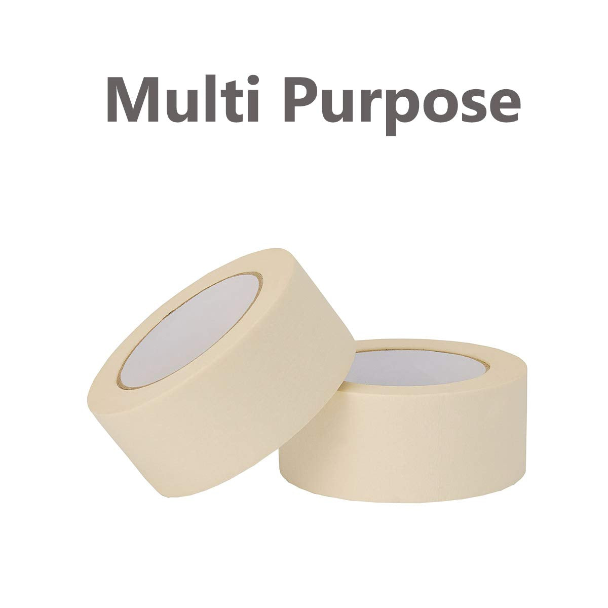 Lichamp Wide Masking Tape 2 inches, 6-Pack White Masking Tape Bulk Multi Pack, General Purpose & High Performance, 1.95 inches x 55 Yards x 6 Rolls (330 Total Yards)