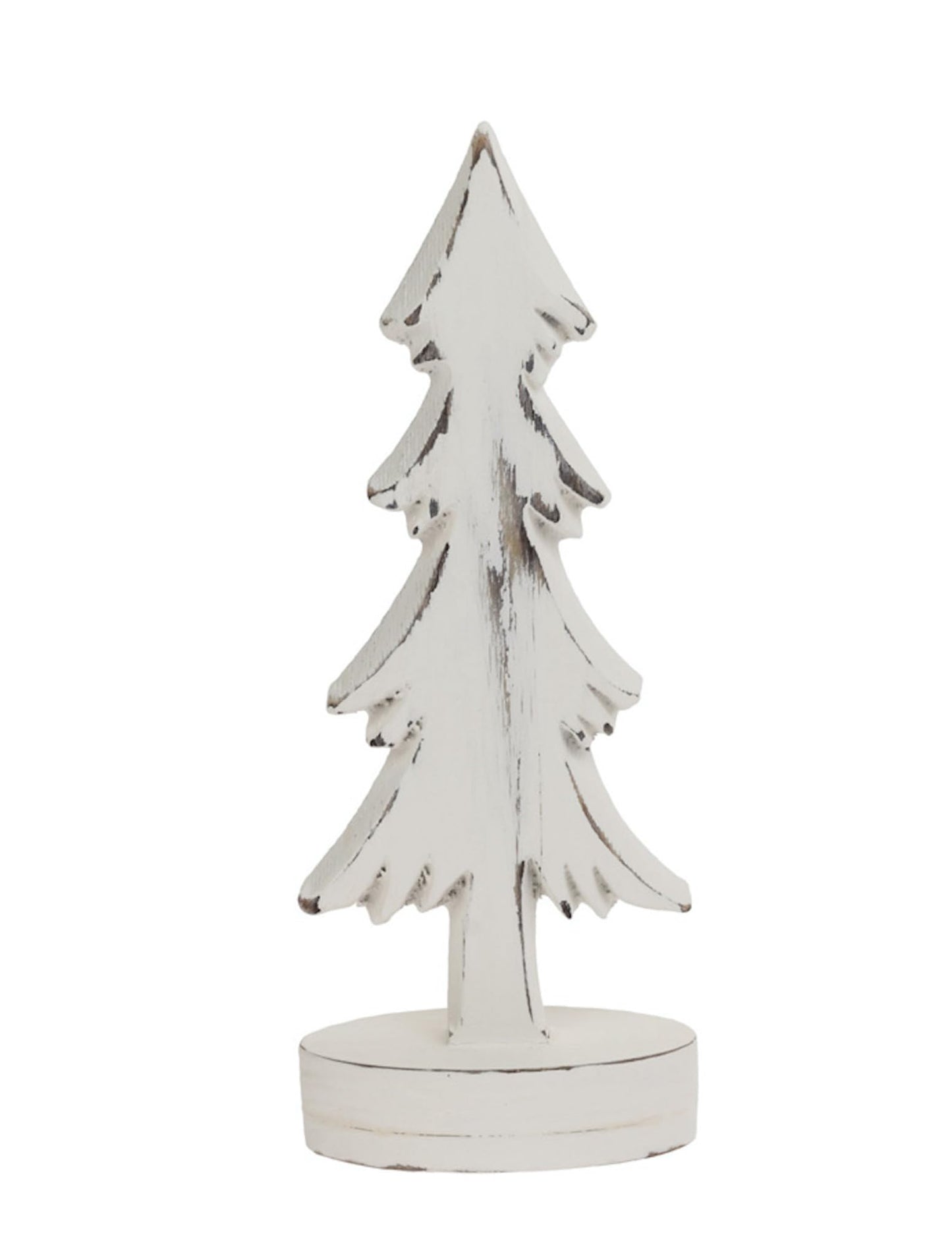 Boston International Christmas Tree for Tabletop Mantel Shelf Winter Holiday Decorations for Home, Small, Weathered White Tree
