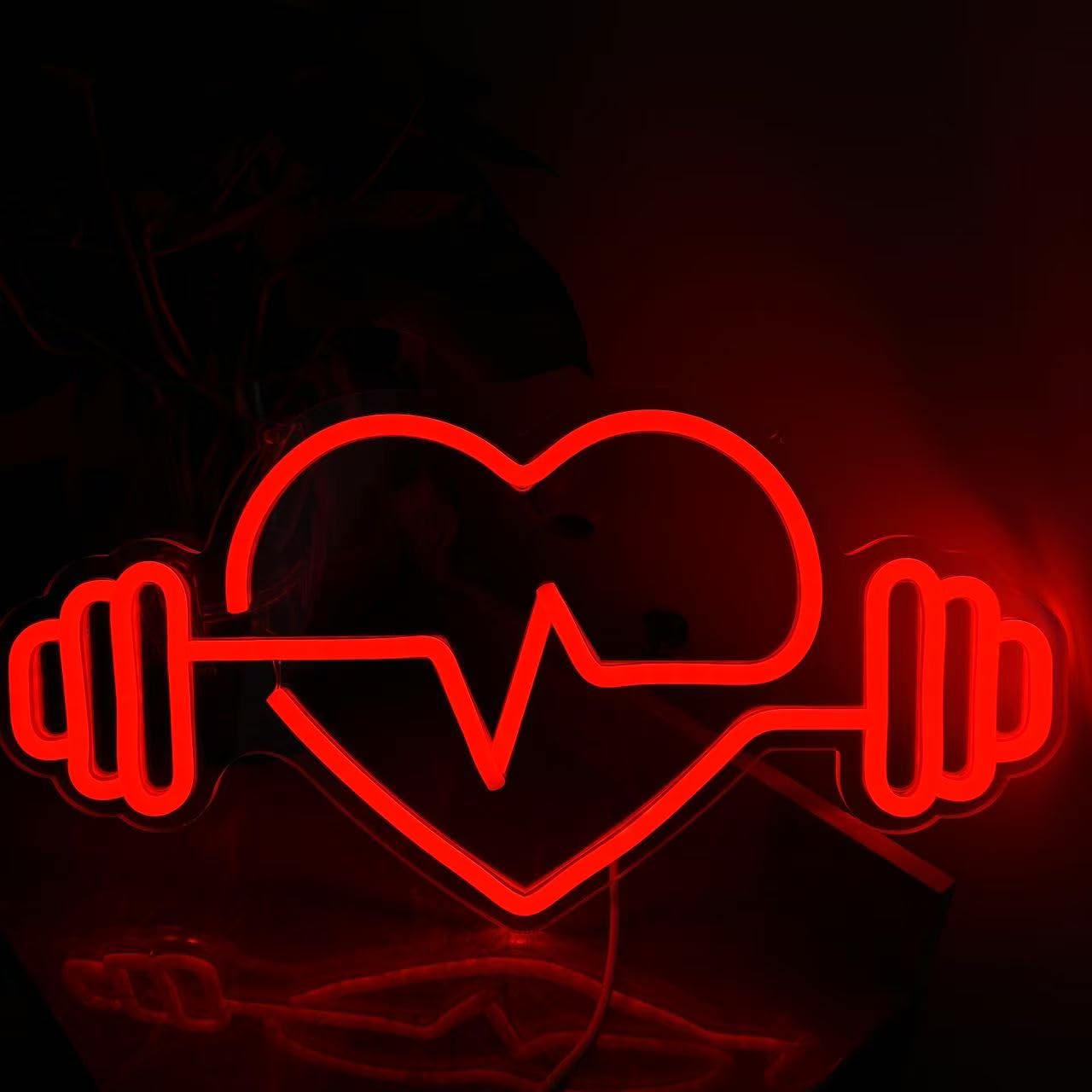 GYM neon sign Dumbbell neon light,Fitness Neon Sign Gym Wall Sign Gym Open Wall Art Decor Gift for Her, Christmas Gift, Bedroom Neon Sign