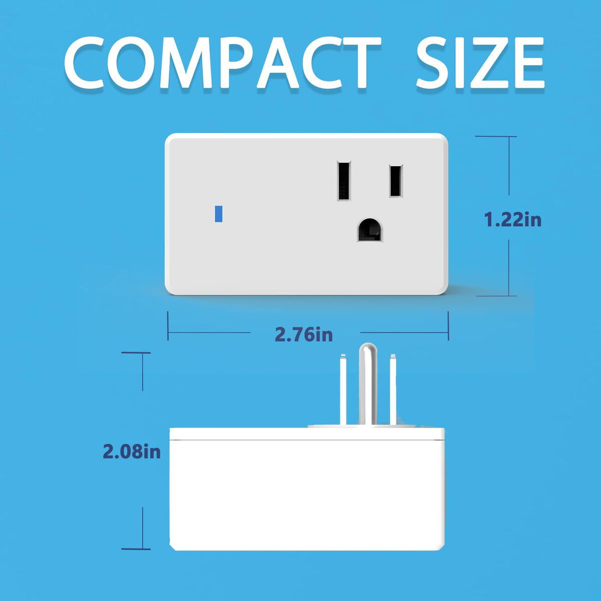 YNF Smart Plug, Simple Setup with One Voice Command, Works with Alexa Only, Remote Control with Timer Function, Bluetooth Mesh Outlet, Alexa Echo Required (2 Pack)