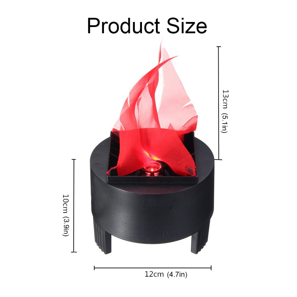 Lancoon 3D LED Fake Fire Flame Light, Artificial Flickering Flame Lamp Bulb Electric Campfire Effect Indoor for Christmas Halloween Festival Event Party Club Decoration
