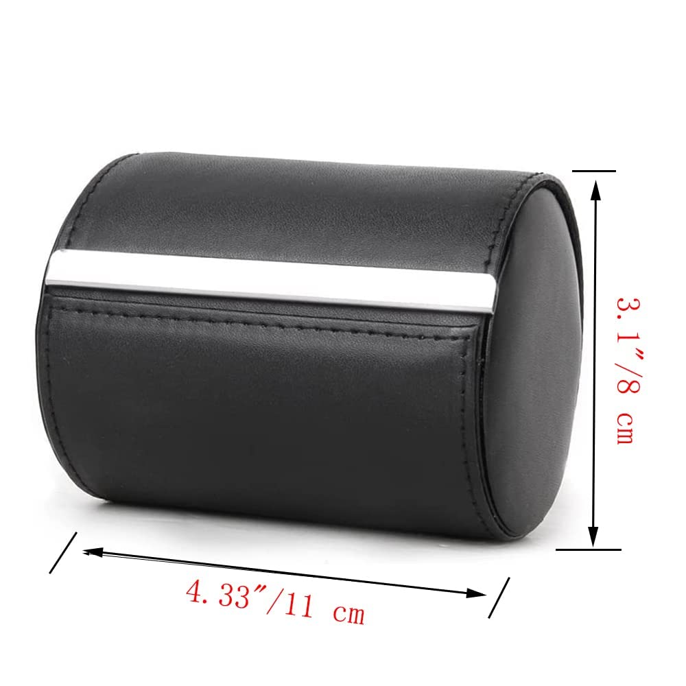 Fosinz Tie Box, Leather Necktie Travel Case, Men's Gift Box, Necktie Holder Container Storage for Business, Gift, Travel, Office