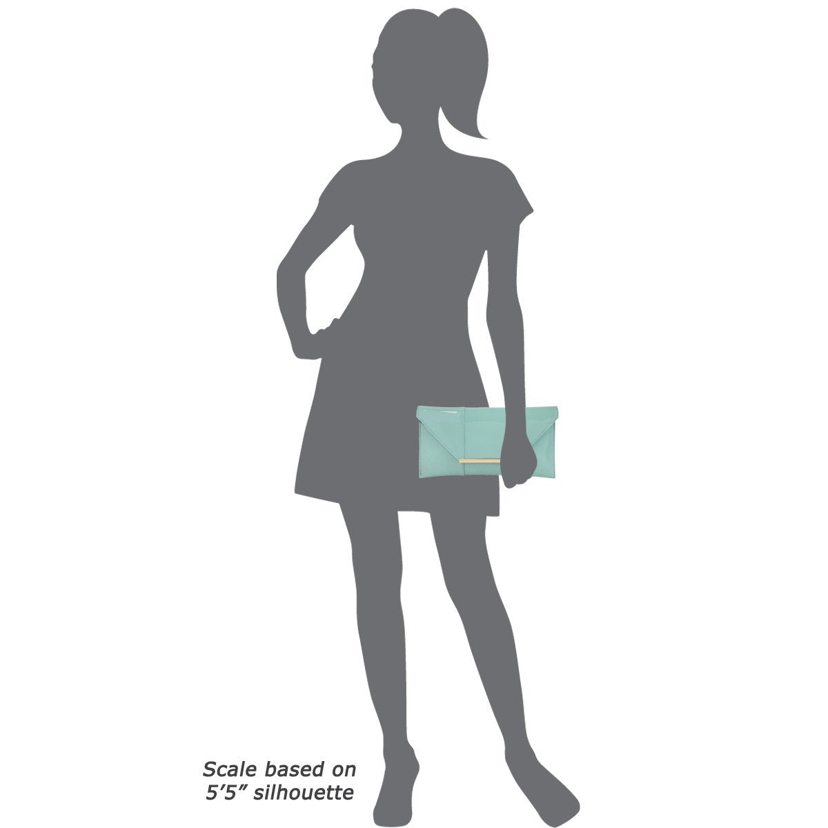 JNB Faux Patent Leather Envelope Clutch Purse for Women, Candy Evening Bag with Detachable Gold Chain Strap, Snap Closure, Zipper Pocket, Slim Formal Handbag, Taupe