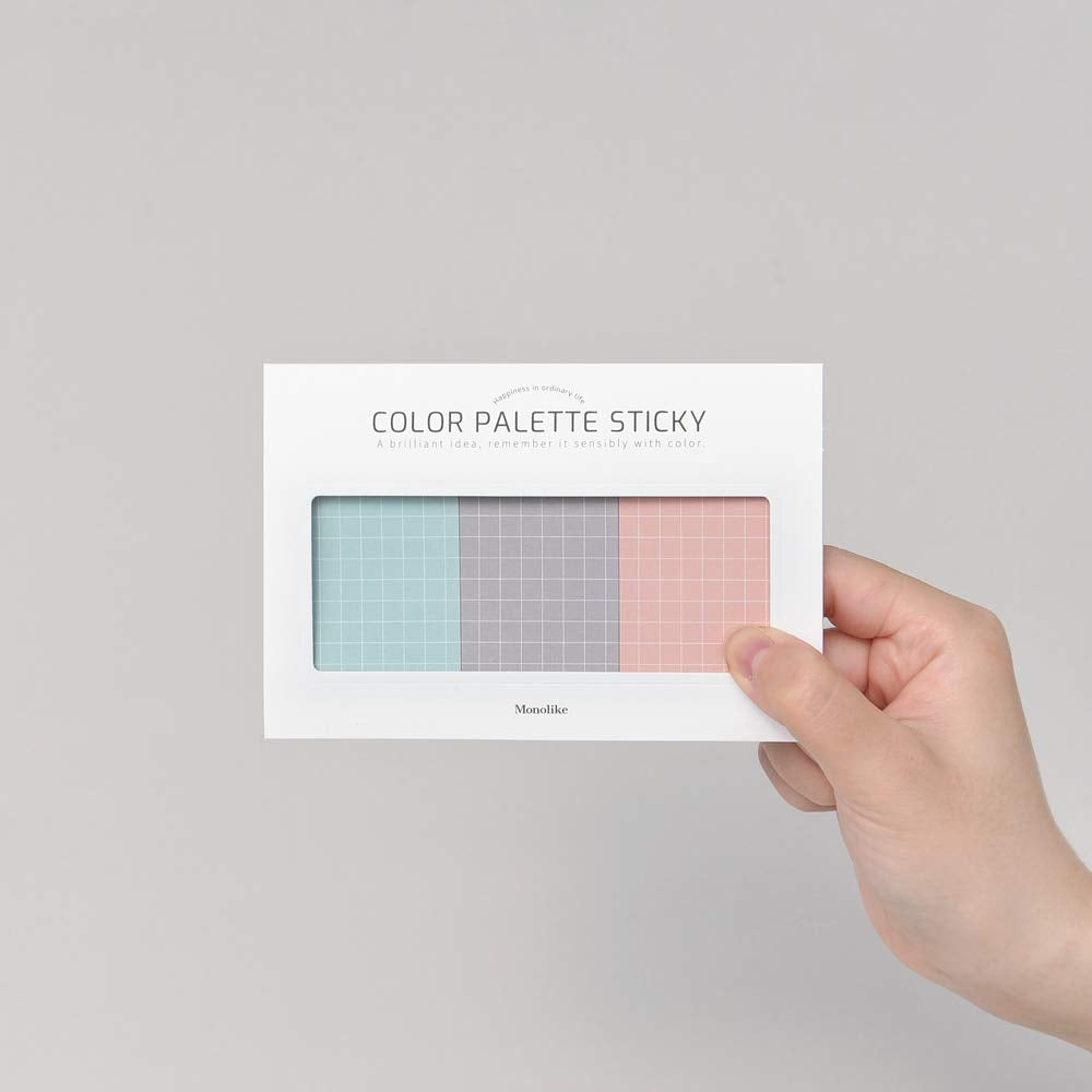 Monolike Color Palette Sticky Grid 300 D Set 4p - Self-Adhesive Memo Pad 30 Sheets