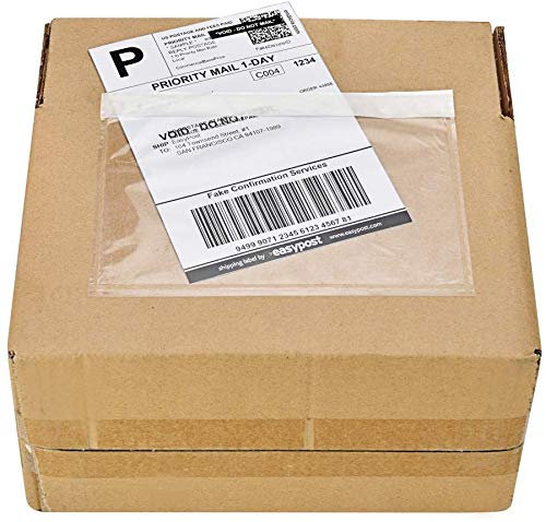 6" x 9" Clear Adhesive Packing List Envelopes Pouch Shipping Label Envelopes (200 Pack)