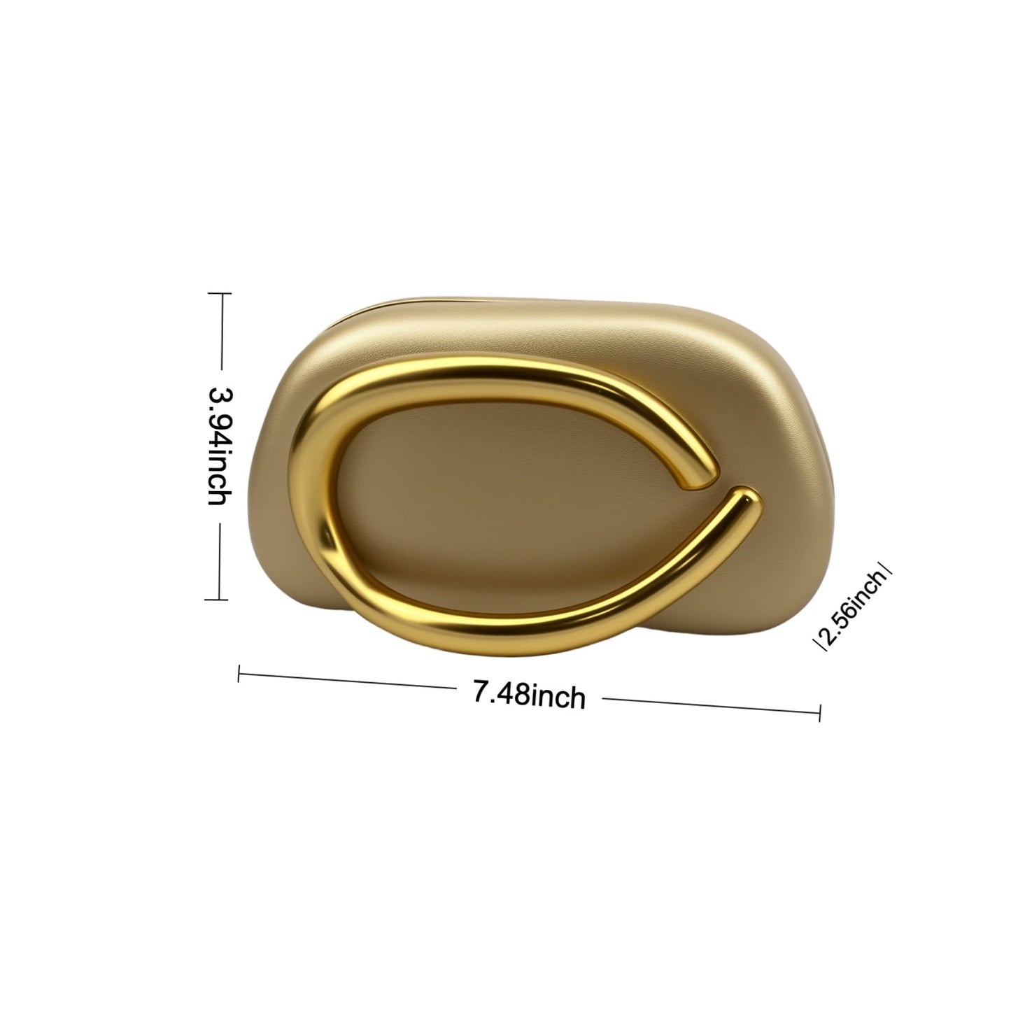 FUTTSPAI Elegant Small Evening Clutch Purses With Handle For Women Formal Leather Handbag Wedding Purse,Gold