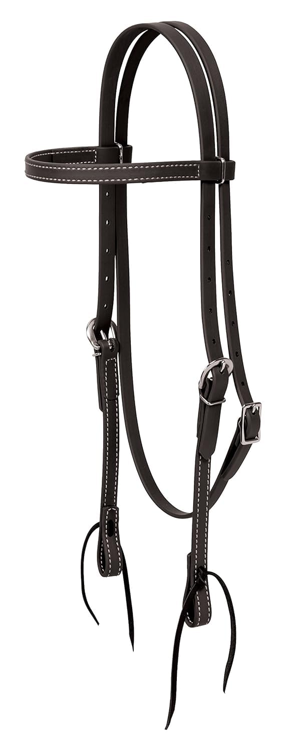 Weaver Leather Brahma Webb Brow Band Headstall, Black