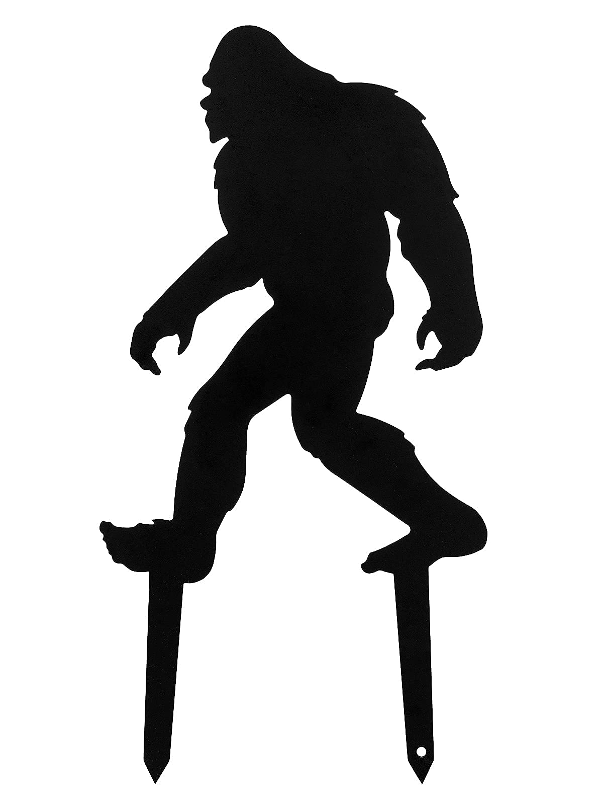 CINPIUK Bigfoot Garden Stake, Metal Sasquatch Yard Sign Christmas Outdoor Decoration Black Bigfoot Sculpture for Lawn Patio Decor