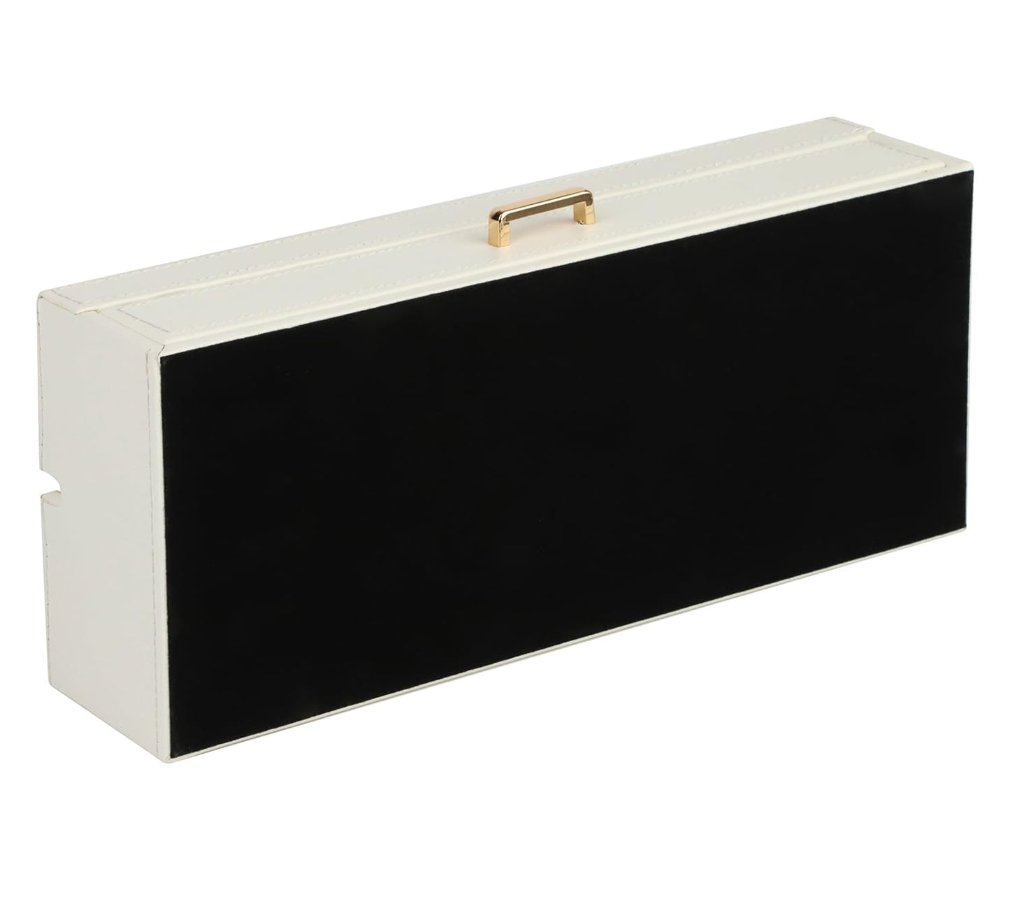 HofferRuffer Valet Jewelry Tray Organizer with Drawer, Faux Leather Storage Catchall Box Phone Charging Station Tray with Dresser Nightstand Desktop Drawer Organizer (White)