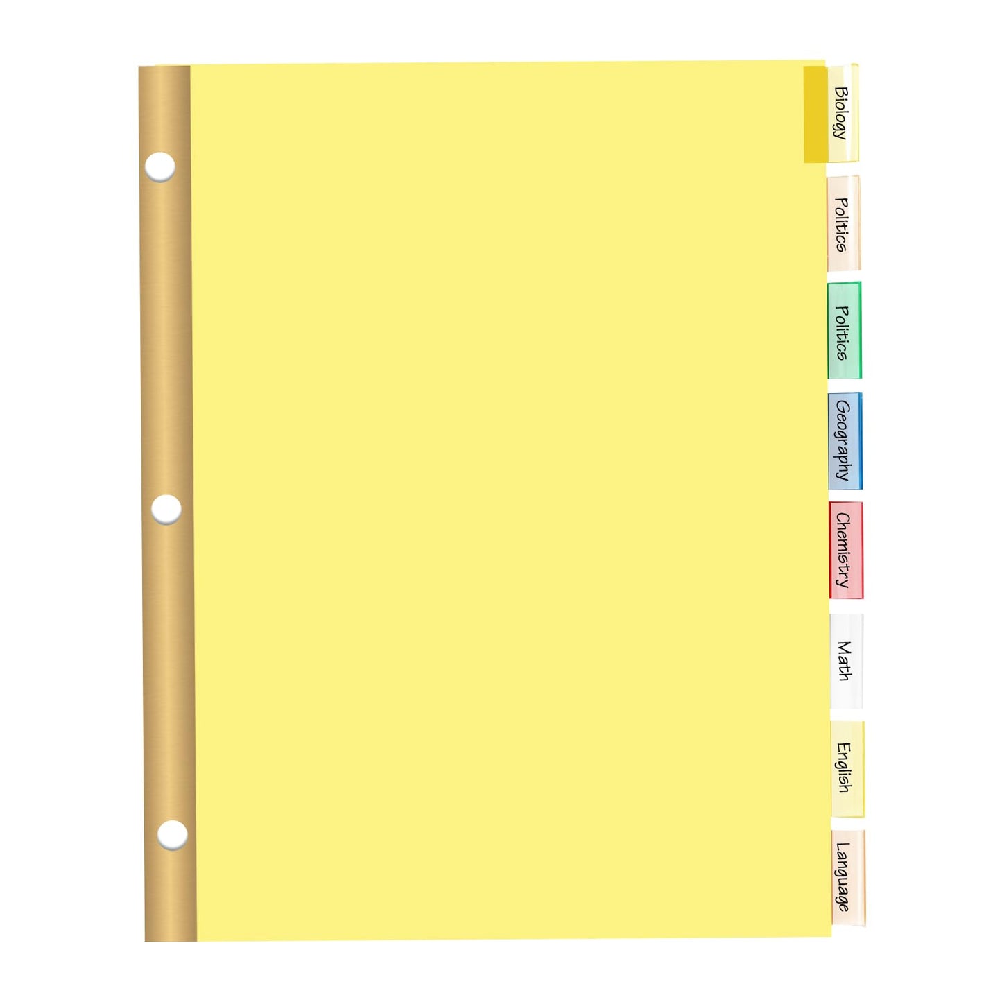 Binder Divider, PANDRI 120 Pack Binder Index Dividers with 8 Insertable Multicolor Big Tabs, Letter Size Paper Binder Divider for School Office Home Business