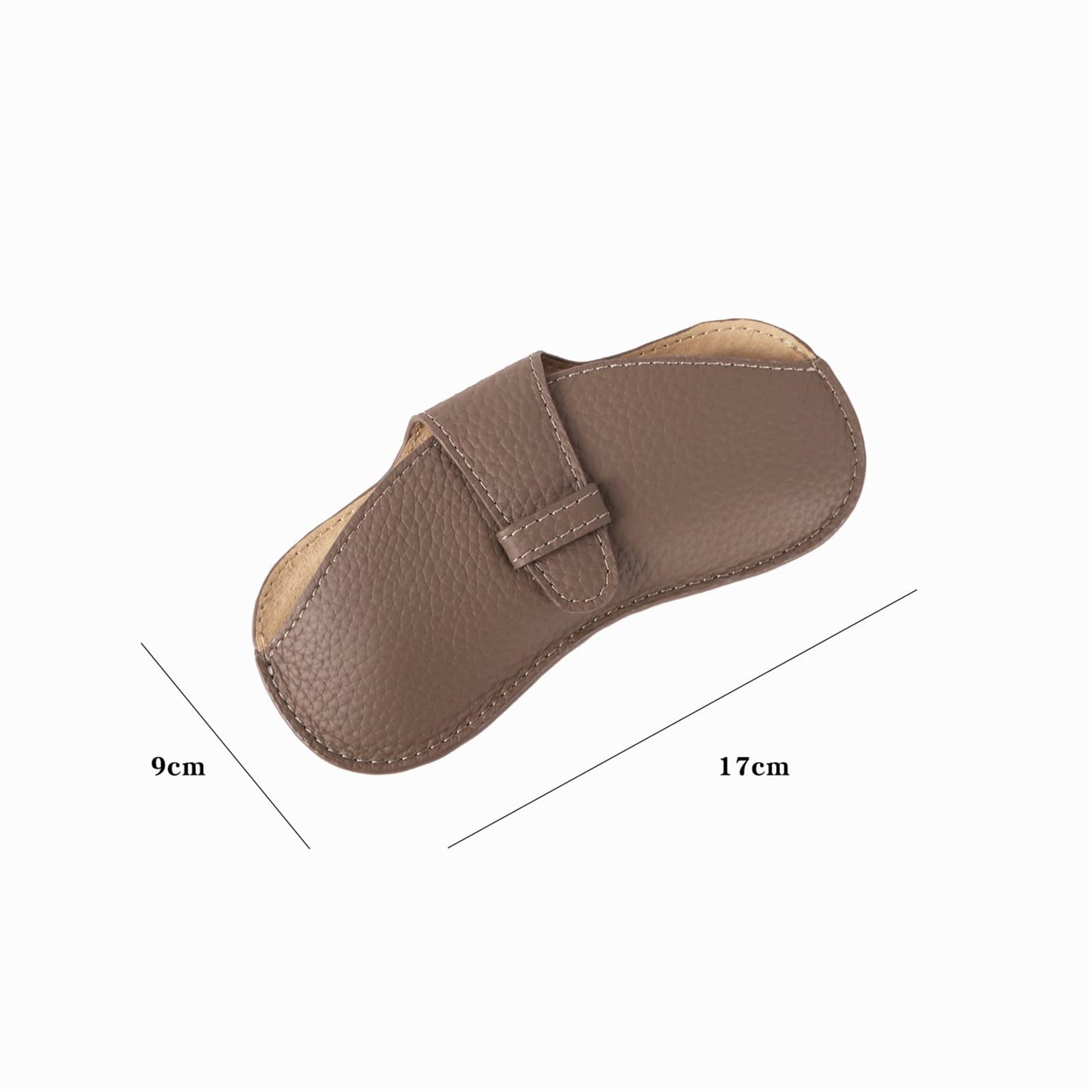 YUANYU Leather Glasses Case Holder Portable Slim Sunglasses Pouch Soft Eyeglasses Bag Eyewear Sleeve For Women Men Lightweight (Brown)