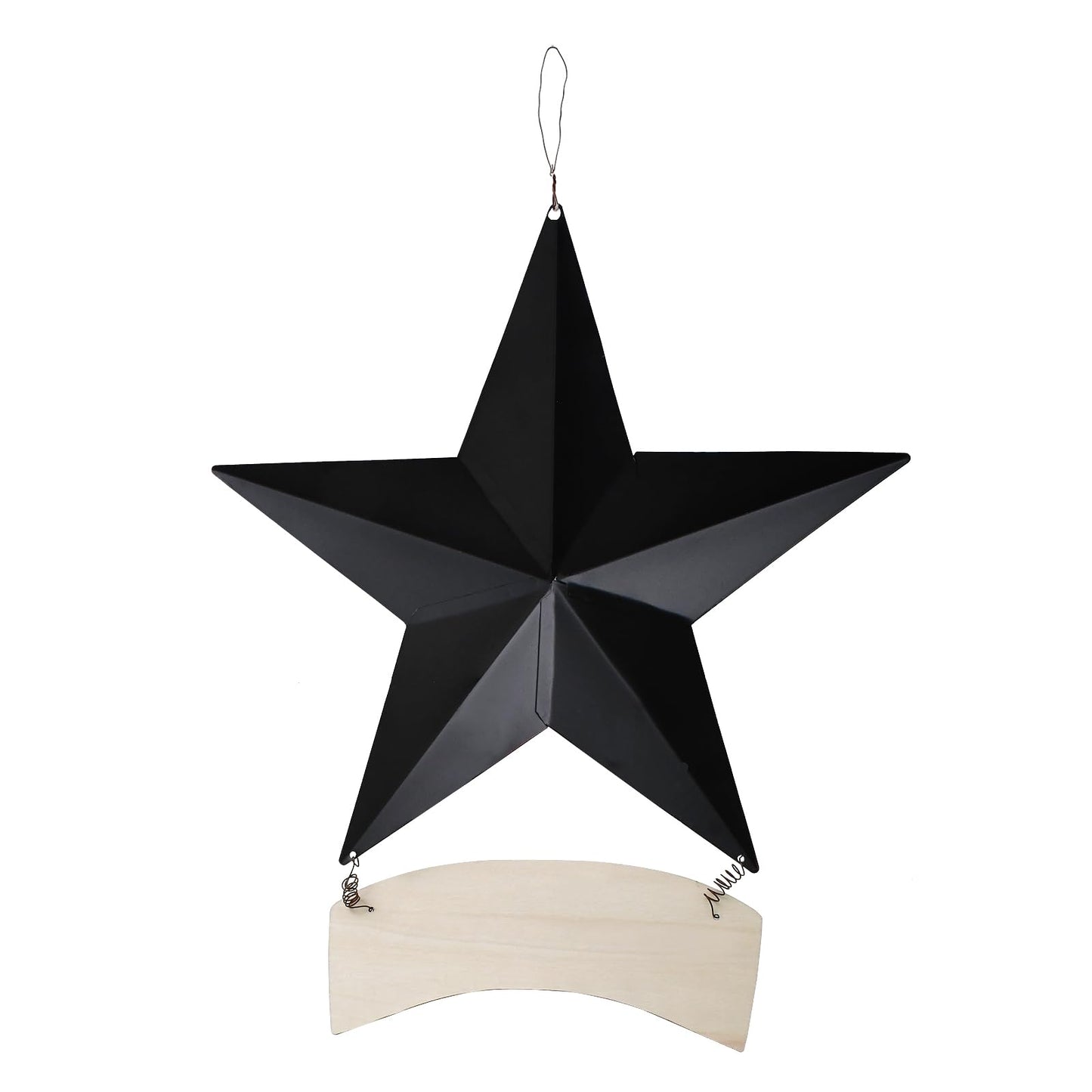 Linfevisi 12 Inch Barn Star Wall Decor Outdoor Patriotic Decorations Hanging Metal Stars American Flag 4th of July Memorial Day Texas Star Wall Art for Western Country Farmhouse Home(B)