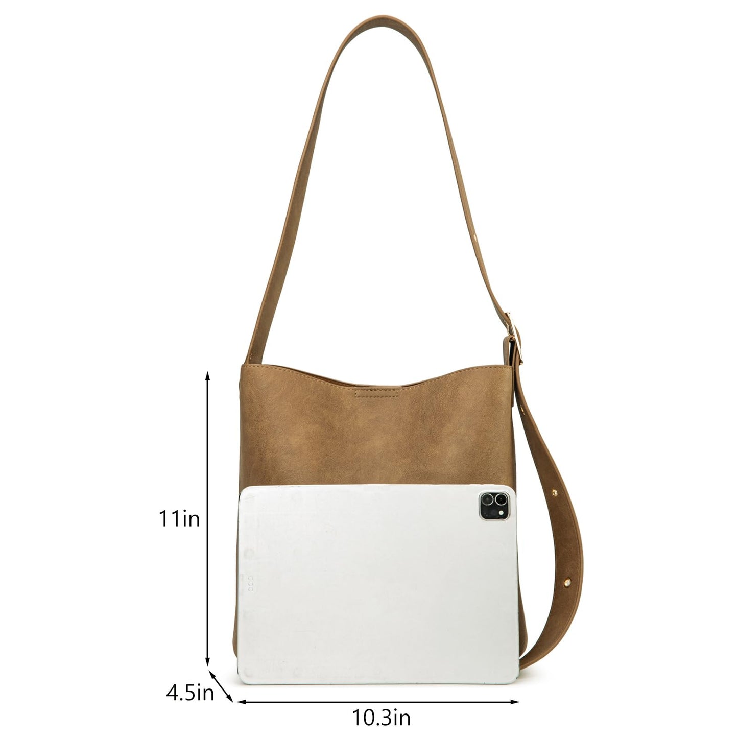 Montana West Medium Hobo Bags for Women with Coin Purse, Soft PU Leather Bucket Shoulder Ladies Handbag with Adjustable Strap, MWC-626CM