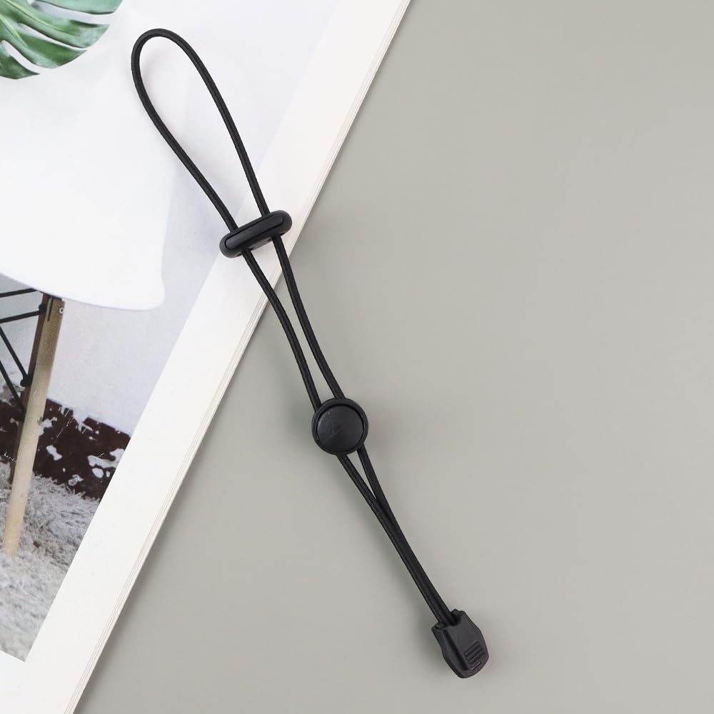 10pcs Backpack Hiking Poles Holder, Adjustable Elastic Rope Lanyard, Walking Stick Fixing Buckle, Outdoor Quiver Straps (Black)