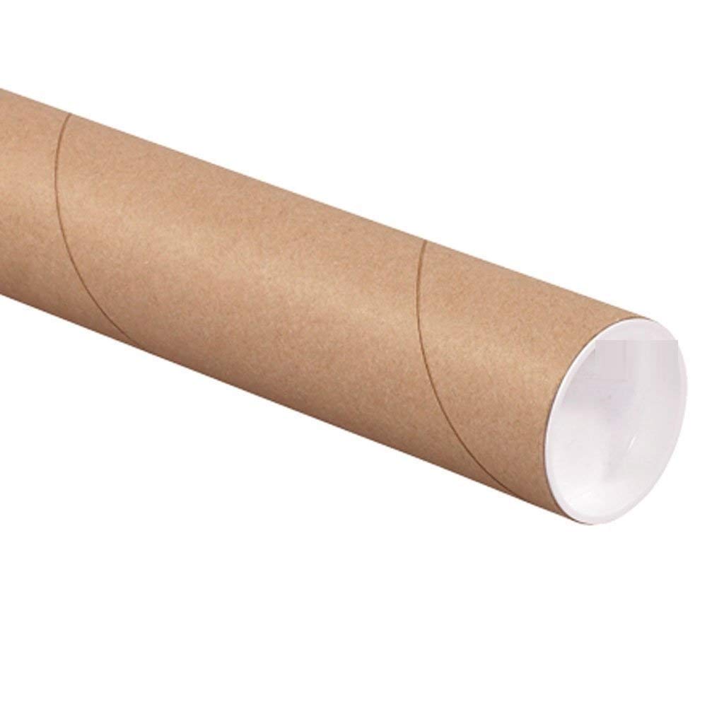 ProLine 6" x 30" Kraft Heavy-Duty .125" Thick Jumbo Mailing Shipping Tubes with Caps (1)