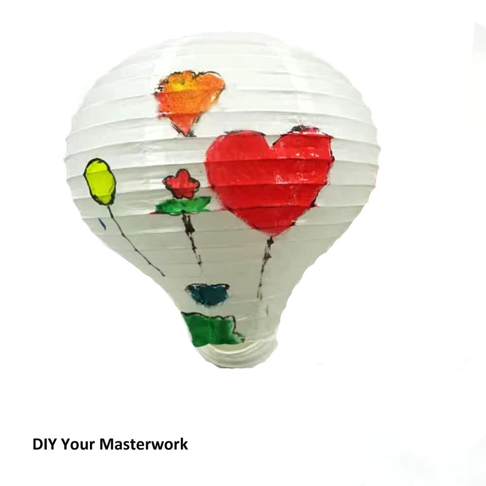 8Pack Hanging Hot Air Ballon Paper Lanterns Decorations 12Inch Decorative White Paper Lanterns Set for Valentines Wedding Decor Birthday Engagement Baby Shower Party Home DIY Craft Décor Decorations