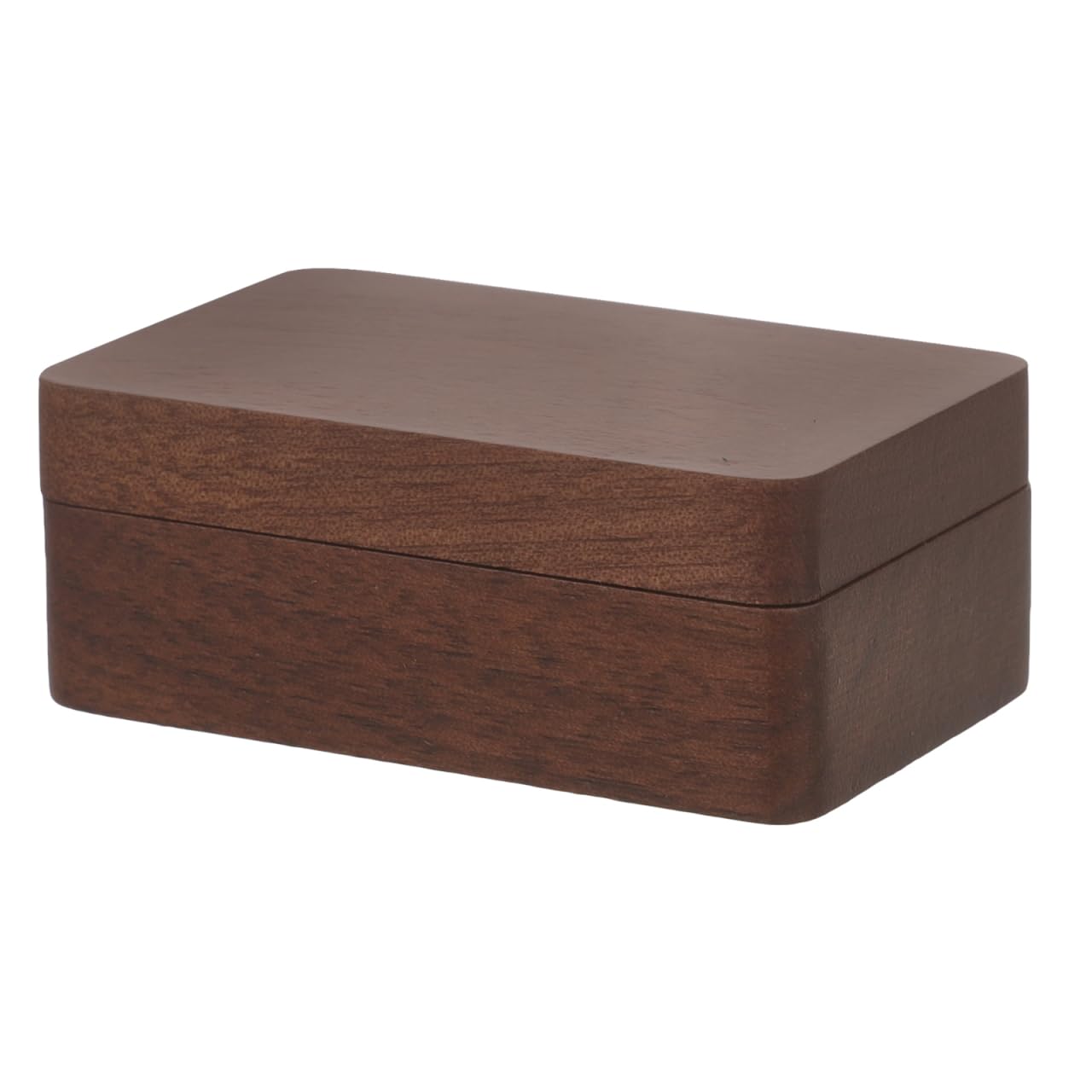 WOFASHPURET Walnut Storage Box for Men Jewelry Organizer Small Cufflink Box Case with Tie Clips Holder Compact Design for Home Office