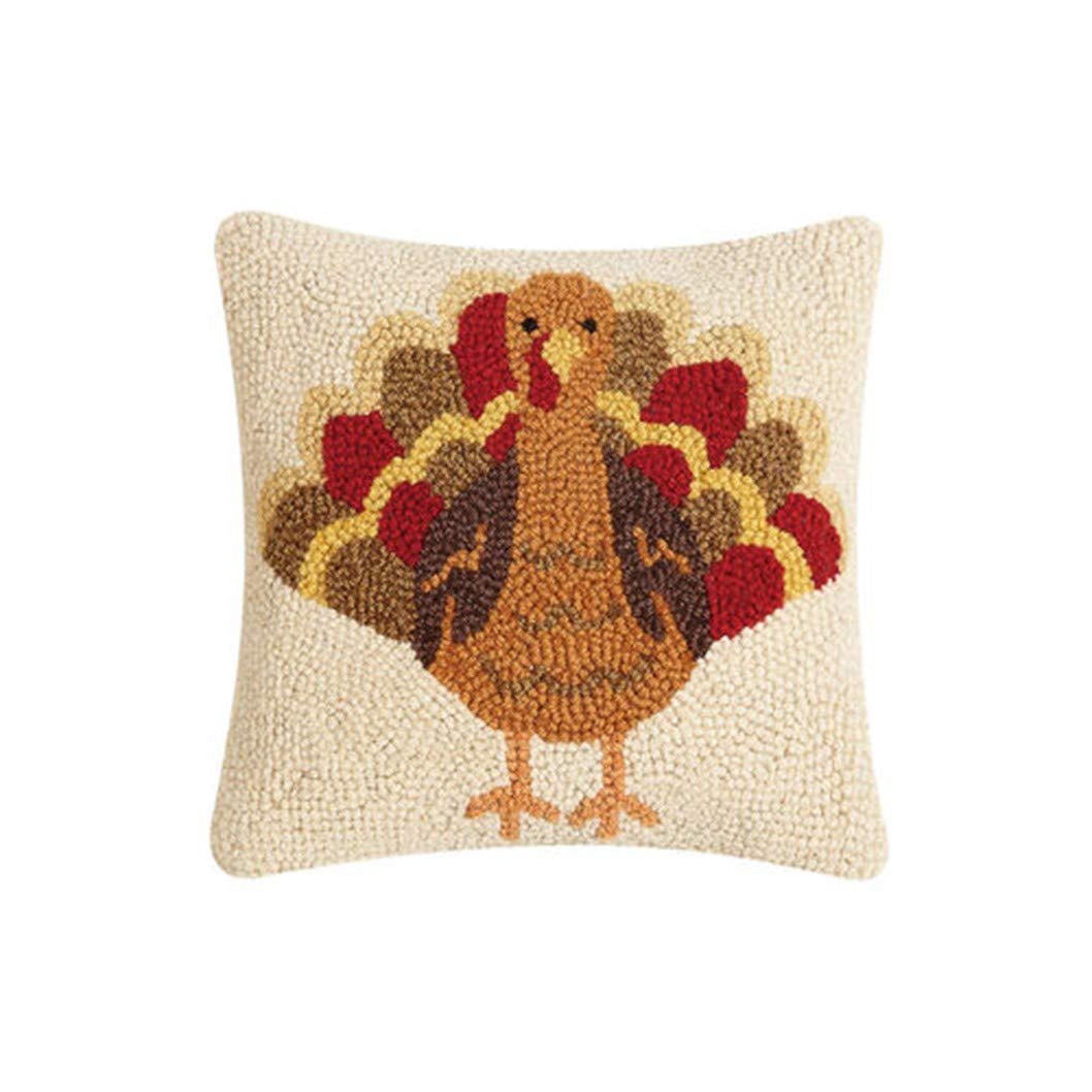 Peking Handicraft 31TG874C10SQ Turkey Hook Pillow, 10-inch Length