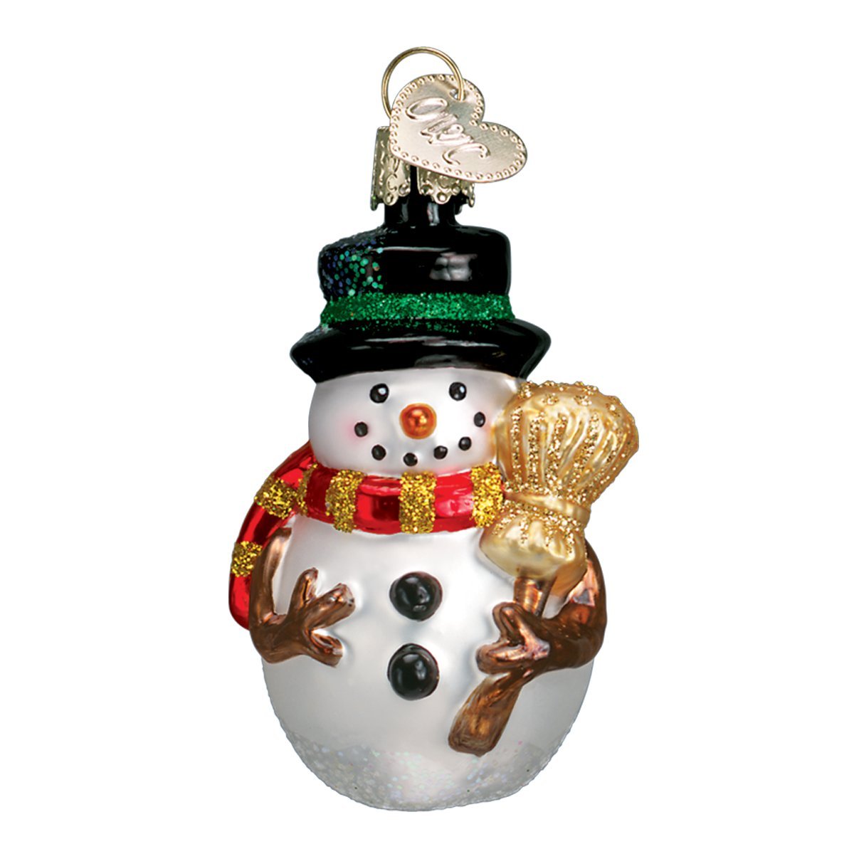 Old World Christmas Mini Snowman Set Glass Blown Ornament for Christmas Tree, Handcrafted Holiday Decoration, Set Collection