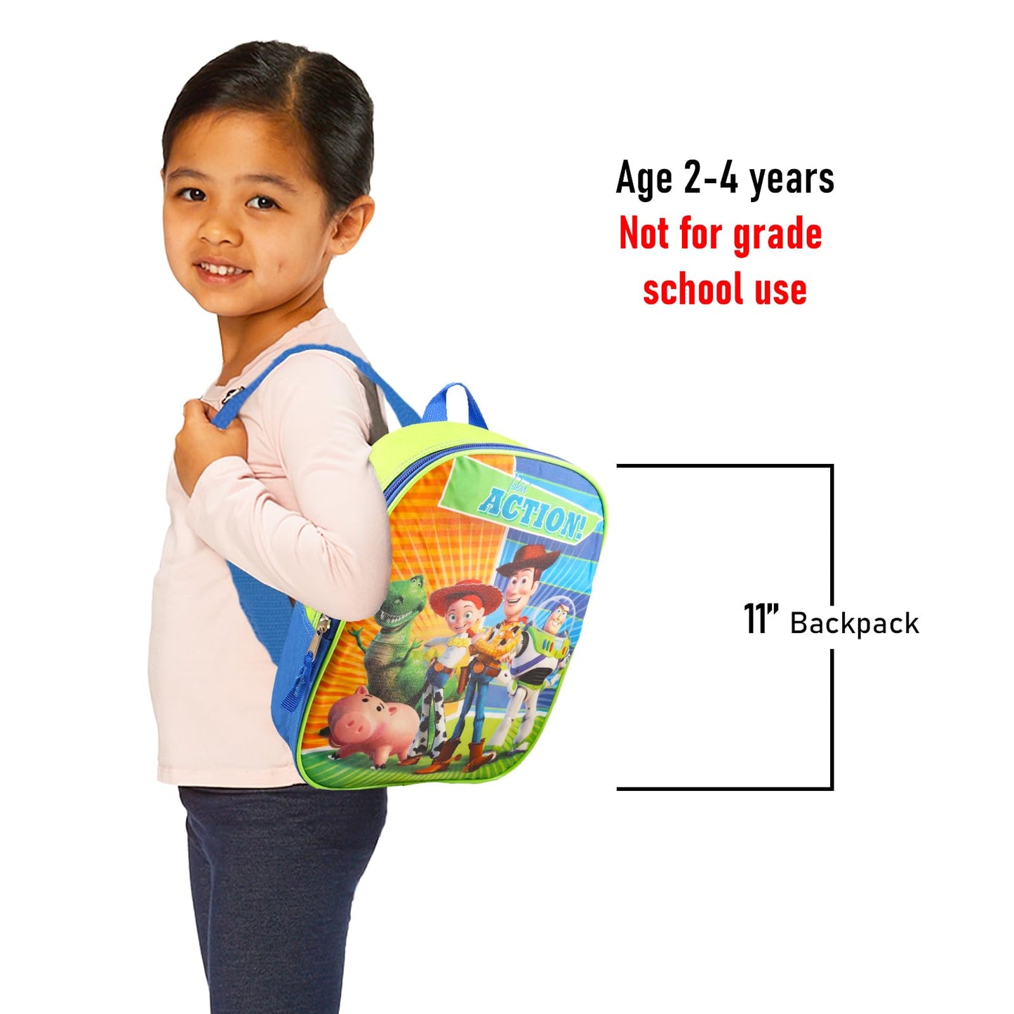 Buzz Lightyear Mini Backpack Set - 11” Toy Story Backpack Purse Bundle with Stickers & Door Hanger | Woody and Buzz School Supplies for Kids