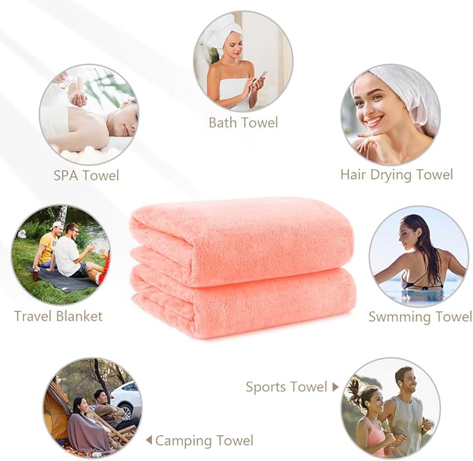 Orighty Microfiber Bath Towels Pack of 4