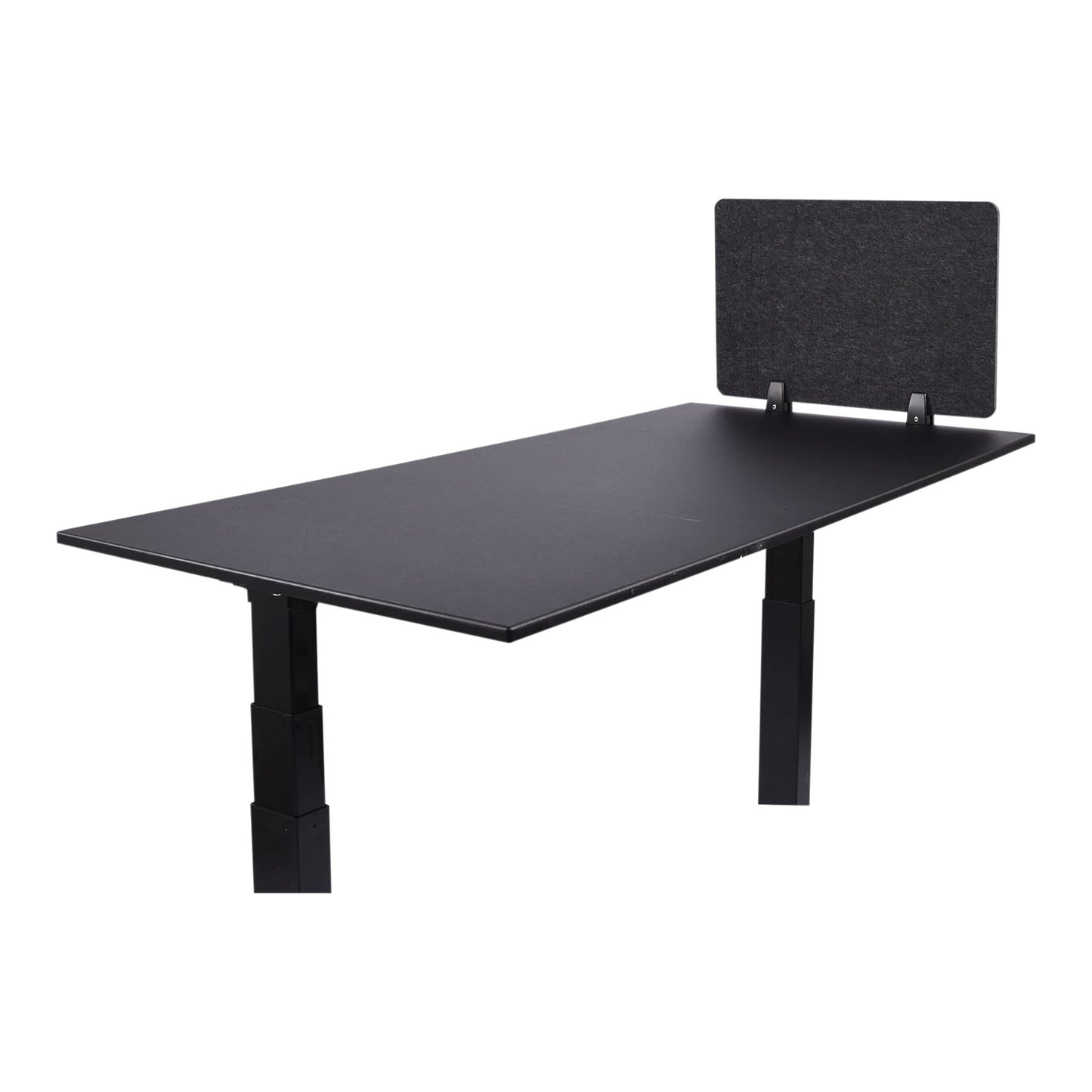 Stand Up Desk Store ReFocus Raw Clamp-On Acoustic Desk Divider Mounted Privacy Panel to Reduce Noise and Visual Distractions (Anthracite Gray, 23.6" x 16")