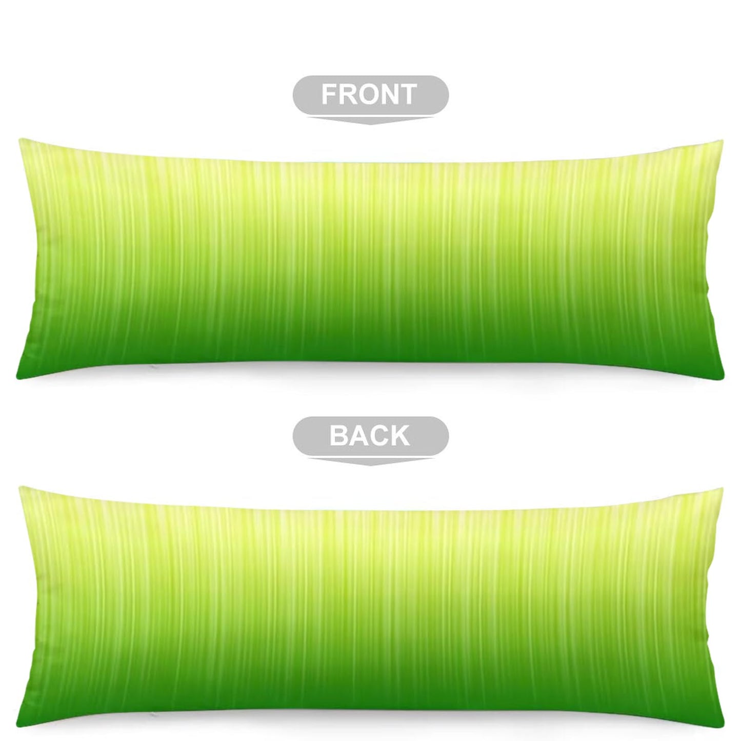 Lime Green Decorative Body Pillow Cover Luxury Throw Pillow Covers Modern Long Pillow Case Protector with Hidden Zipper Soft Rectangle Bed Pillowcases Cushioned for Bedroom,Couch,Home Gifts 20"x54"