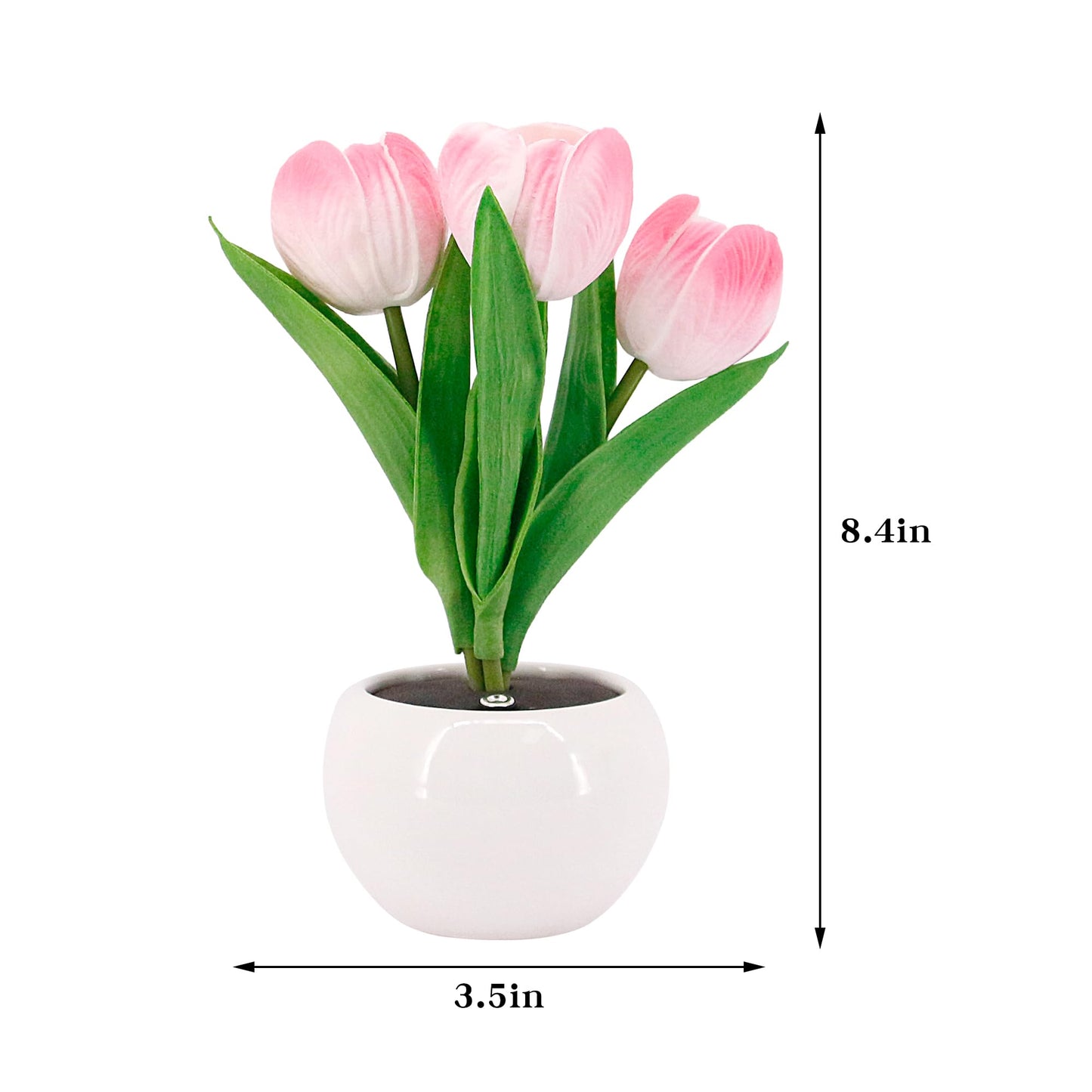Naimo Tulip Night Light Rechargeable LED Night Lamp Flower Table Lamp for Bedroom Living Room Birthday Party Desktop Home Decor