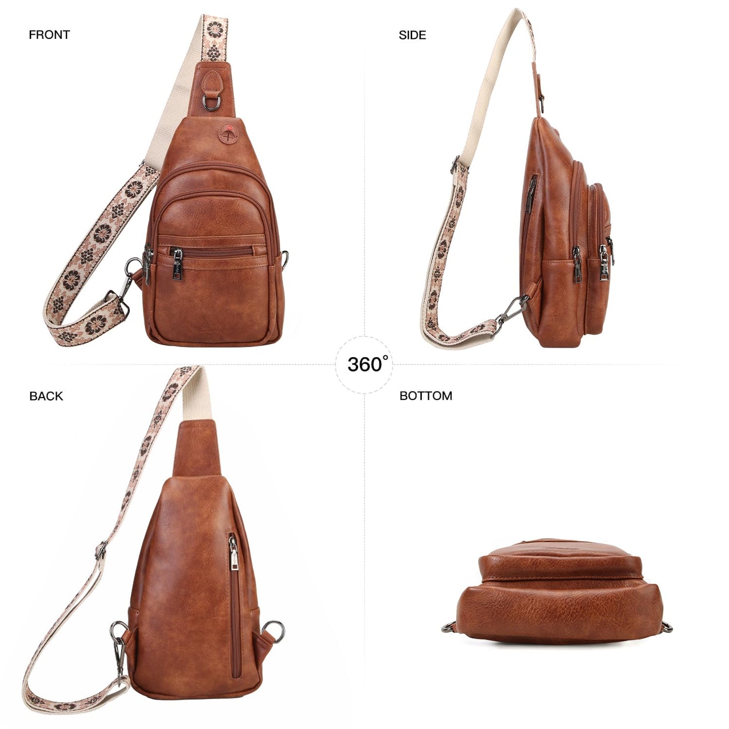 HiChiclife Sling Bag for Women Crossbody Bags for Women Trendy Crossbody purse Fanny Pack Chest Bag for Travel