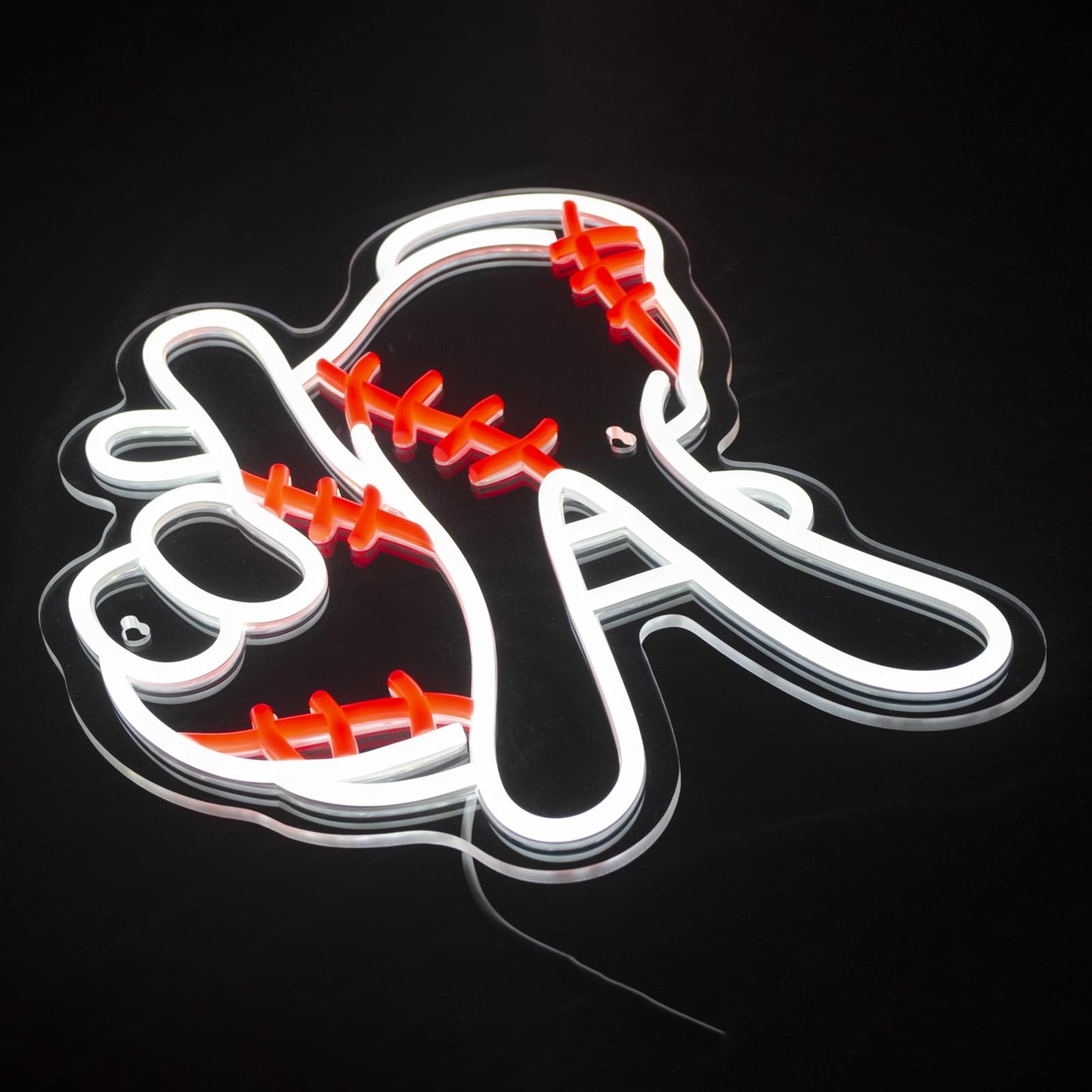 Baseball Neon Sign LA Baseball Neon Sign for Wall Decor LA Gesture Sign USB Dimmable LED Neon Lights for Home Bar Pub Tavern Party Man Cave Club Shops Hotel Store Business Gift