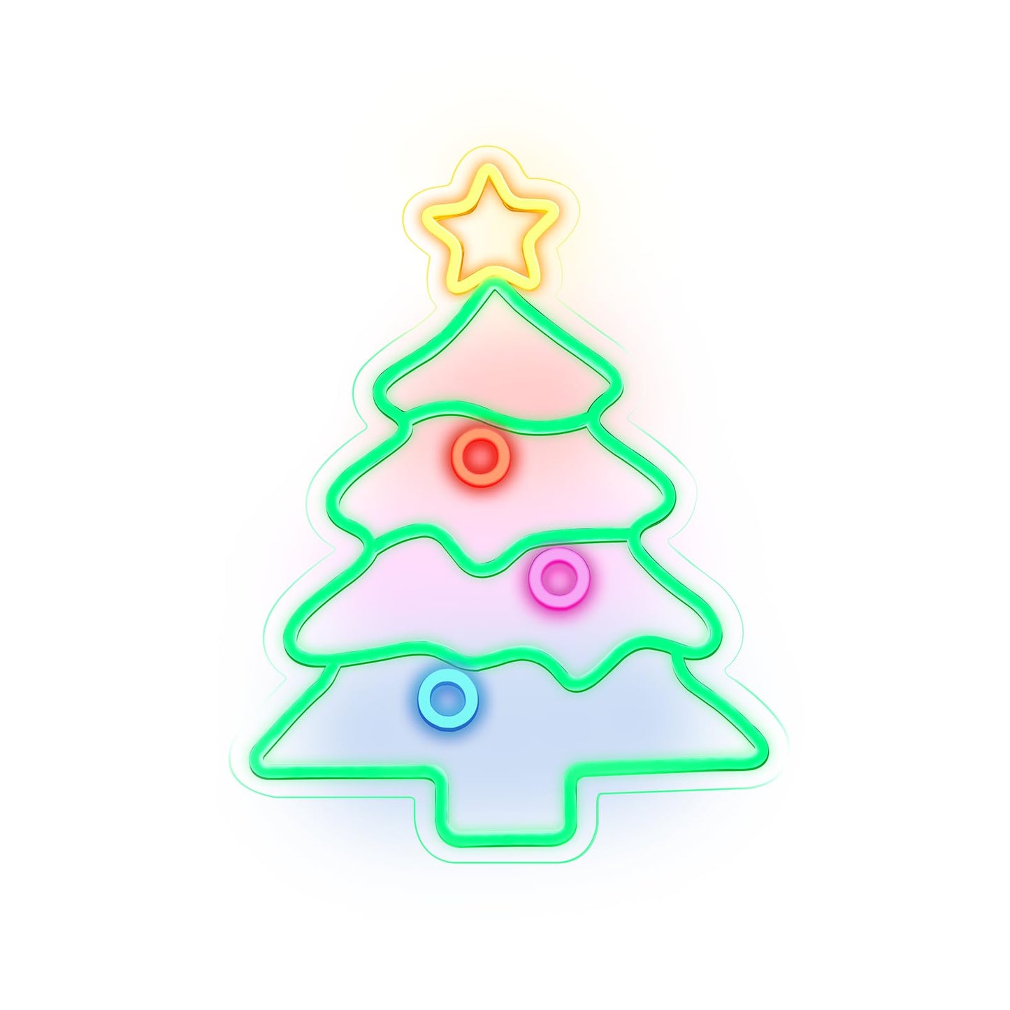 LEDLampsWorld 18.5 x 14.2 Inch Christmas Tree Neon Sign LED Sign for Wall Decor, Neon Lights for Bedroom, Living Room, Home, Party, Yard, Christmas Gifts