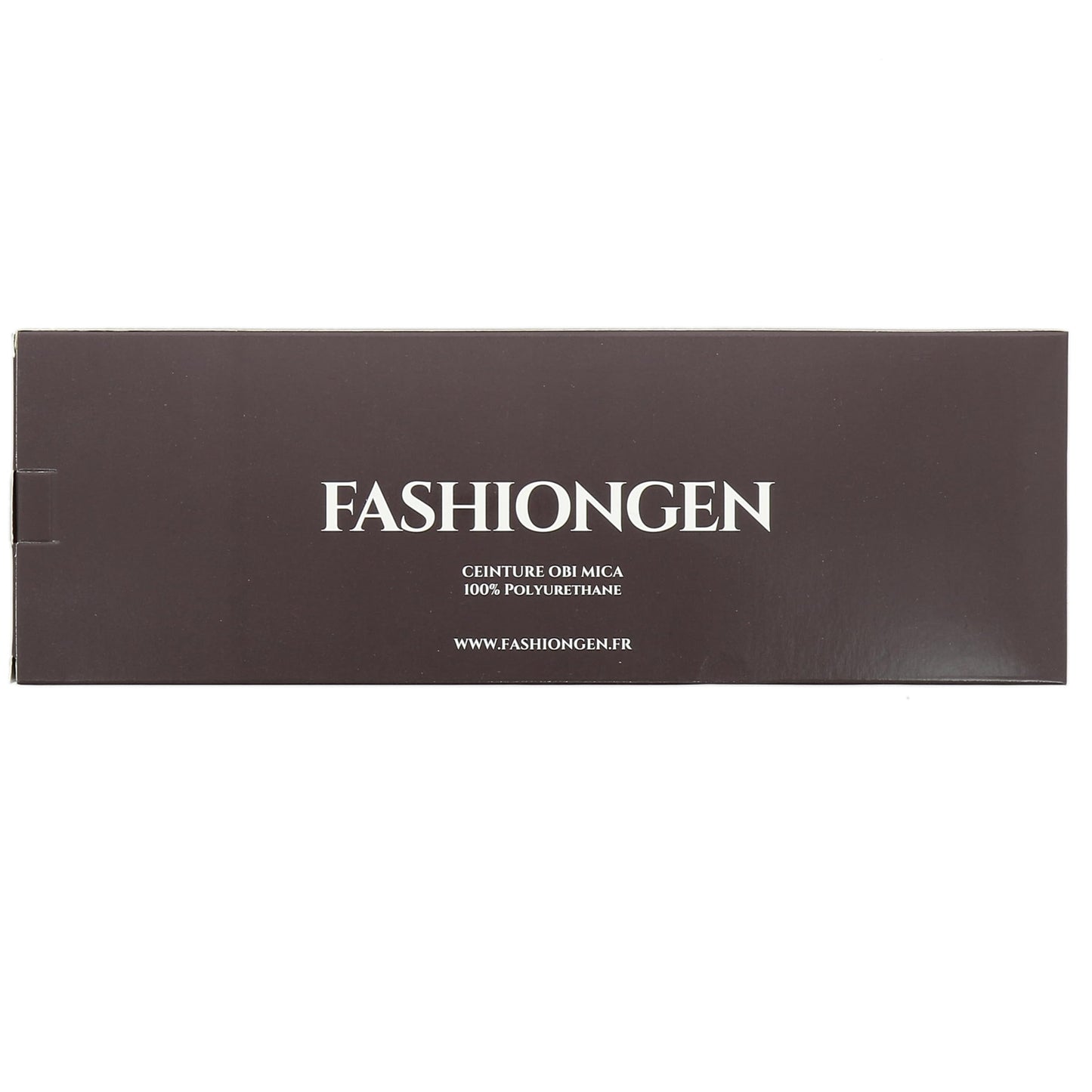 FASHIONGEN Obi Belt for Women ā Wide Waist Belt in Faux Leather, MICA - Black, Large/X-large