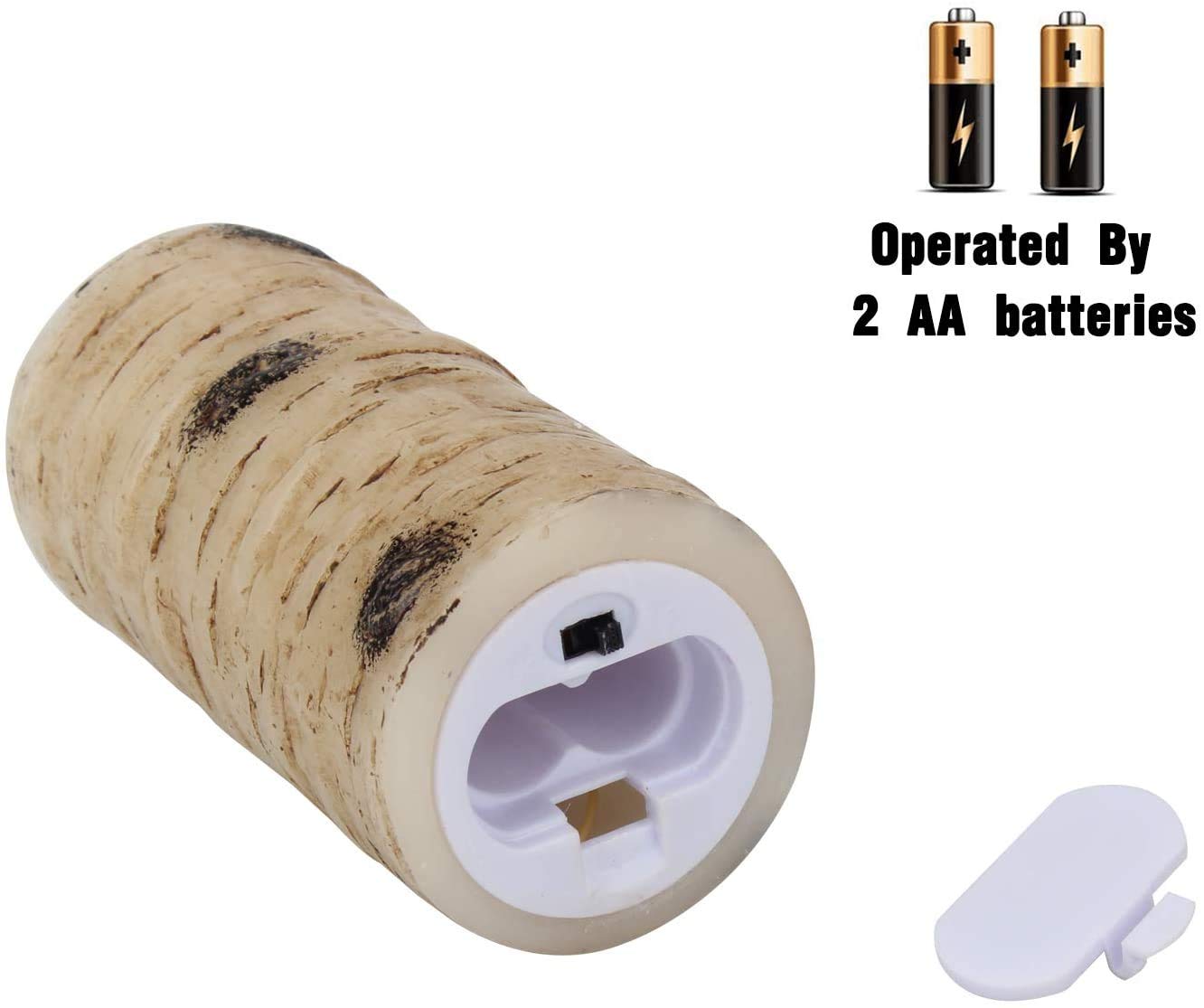 Enpornk Flameless Flickering LED Candles with Birch Bark Effect - Set of 9 Battery-Operated Real Wax Pillar with 10-Key Remote Control - 2/4/6/8 Hour Timer