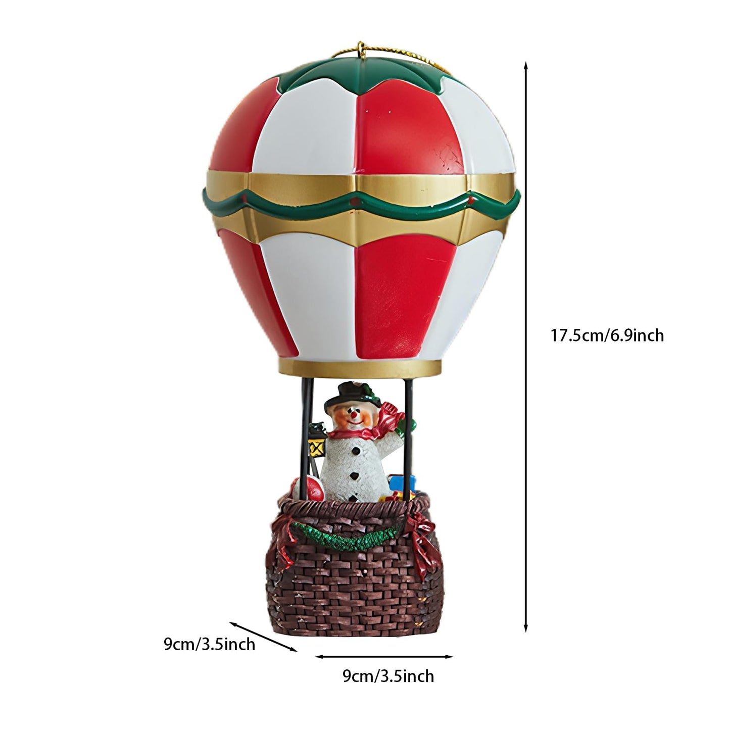 7" Parachute Snowman Figure Portable Desk Night Light Cute Christmas Ornament Home Decorations Funny Snowman Figurine Bedside Lamp Nightlight Holiday Party Indoor Fireplace Bedroom Decor Xmas Gift