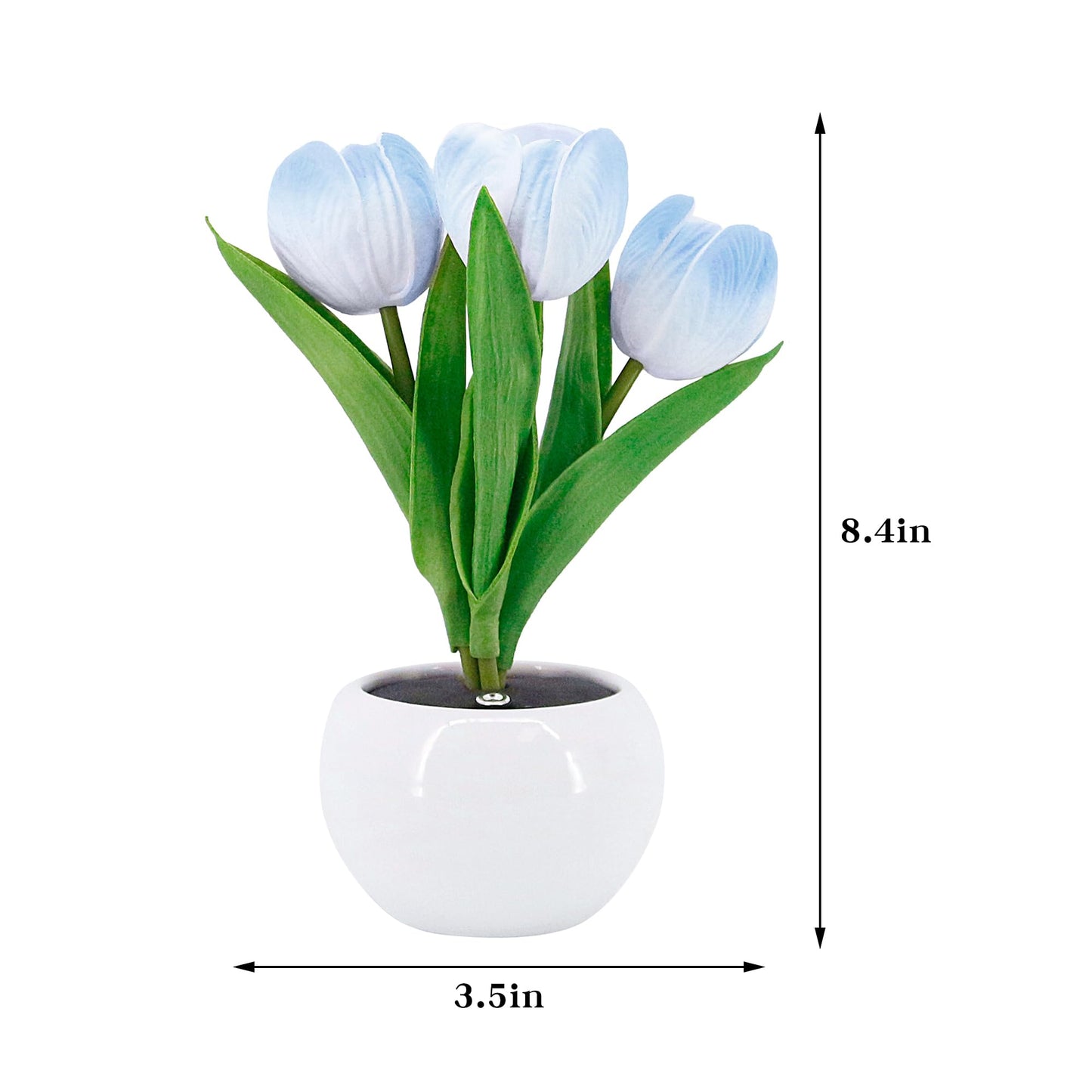Naimo Tulip Night Light Rechargeable LED Night Lamp Flower Table Lamp for Bedroom Living Room Birthday Party Desktop Home Decor